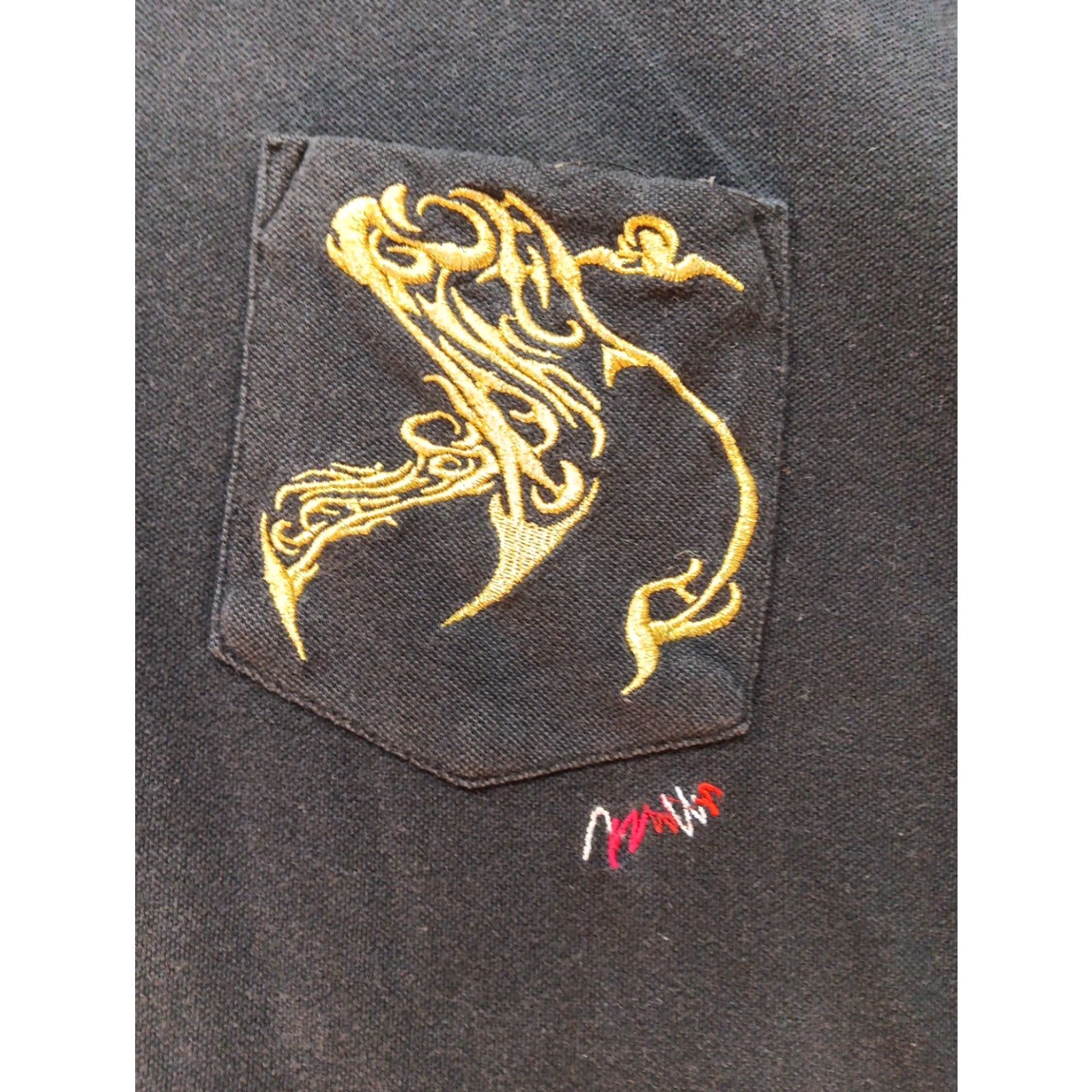 Coogi VINTAGE COOGI Men's Polo Shirt 4XL Black Short Sleeve Button-Up Front Pocket Embroidered 90s Y2K Mens Size US XXL / EU 58 / 5 - 3 Thumbnail