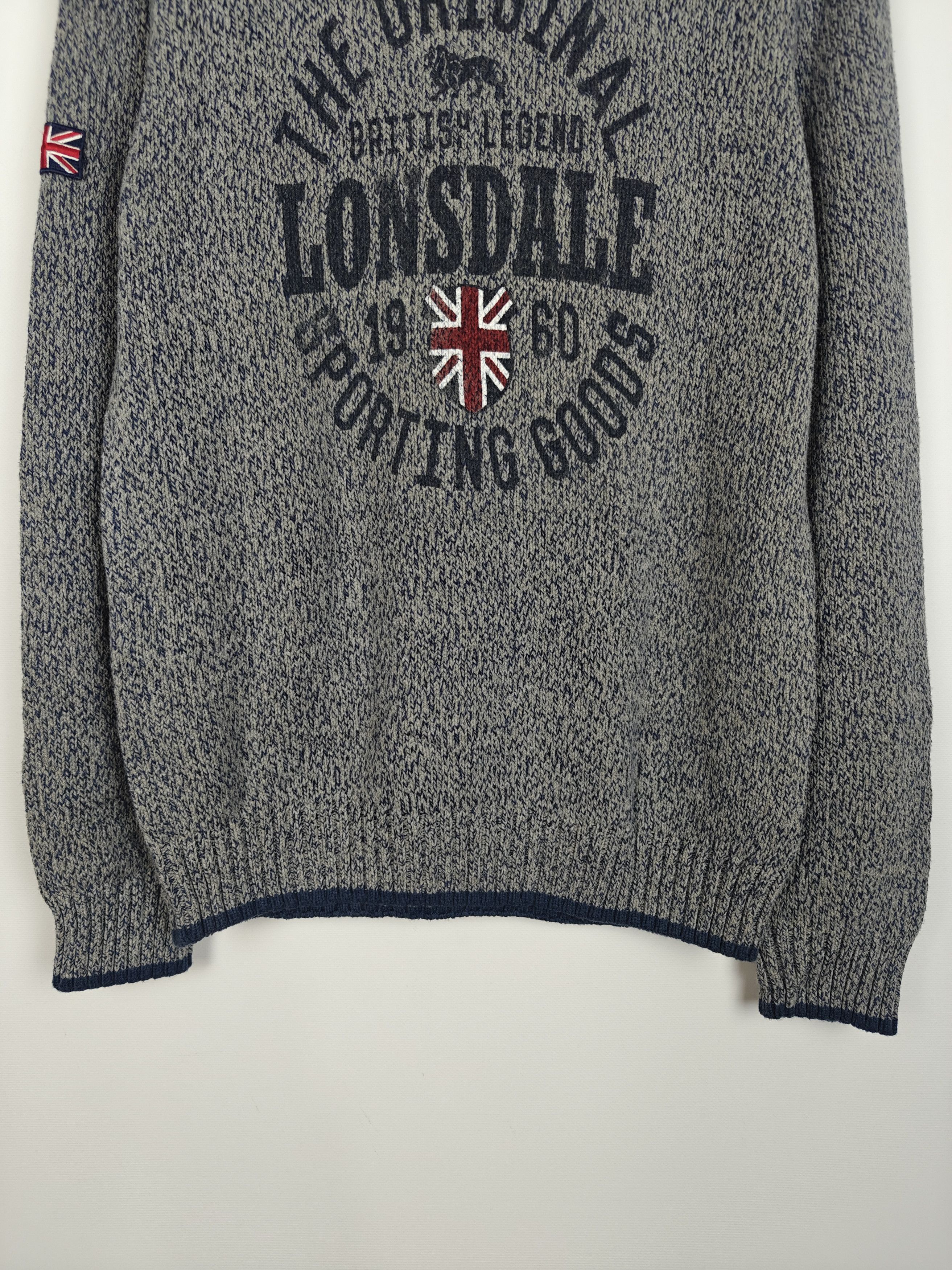 Lonsdale Lonsdale Knit Sweater Center Logo Gray size M Size US M / EU 48-50 / 2 - 3 Thumbnail