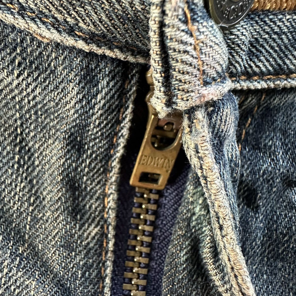 Japanese Brand Vintage Edwin Distressed Rusty Faded Denim Jean Pant Size US 30 / EU 46 - 8 Thumbnail