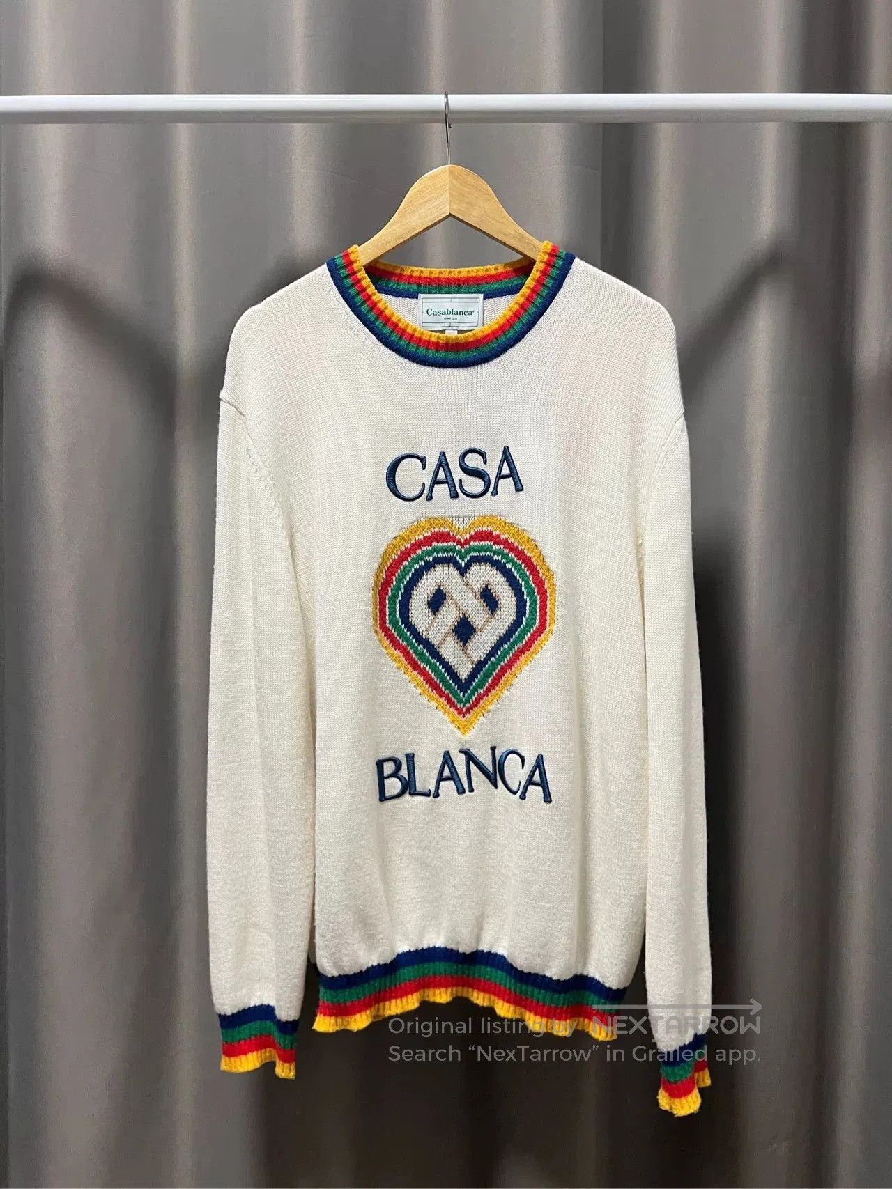 Casablanca Casablanca SS23 Embroidered Heart Sweater. Size XL / US 12-14 / IT 48-50 - 1 Thumbnail