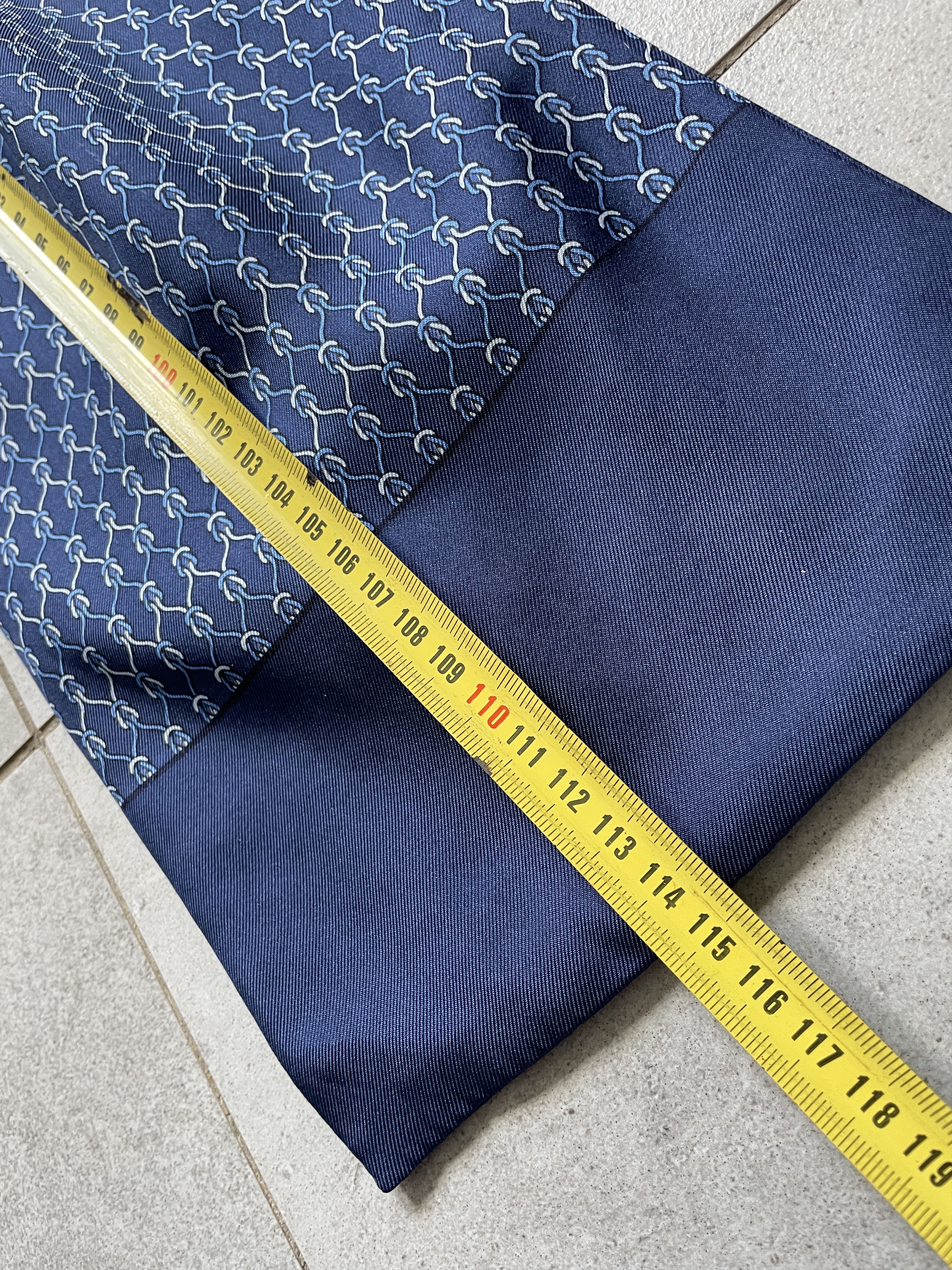 Hermes HERMES PARIS GEOMETRIC LINK CHAIN PATTERN 100% SILK FOULARD Size ONE SIZE - 7 Thumbnail