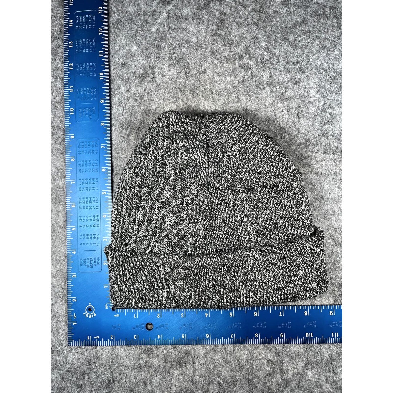 Vintage Nike Shirt Mens Knit Beanie One Size Gray Marled Cuffed Warm Winter Casual Knit Hat Size ONE SIZE - 3 Thumbnail