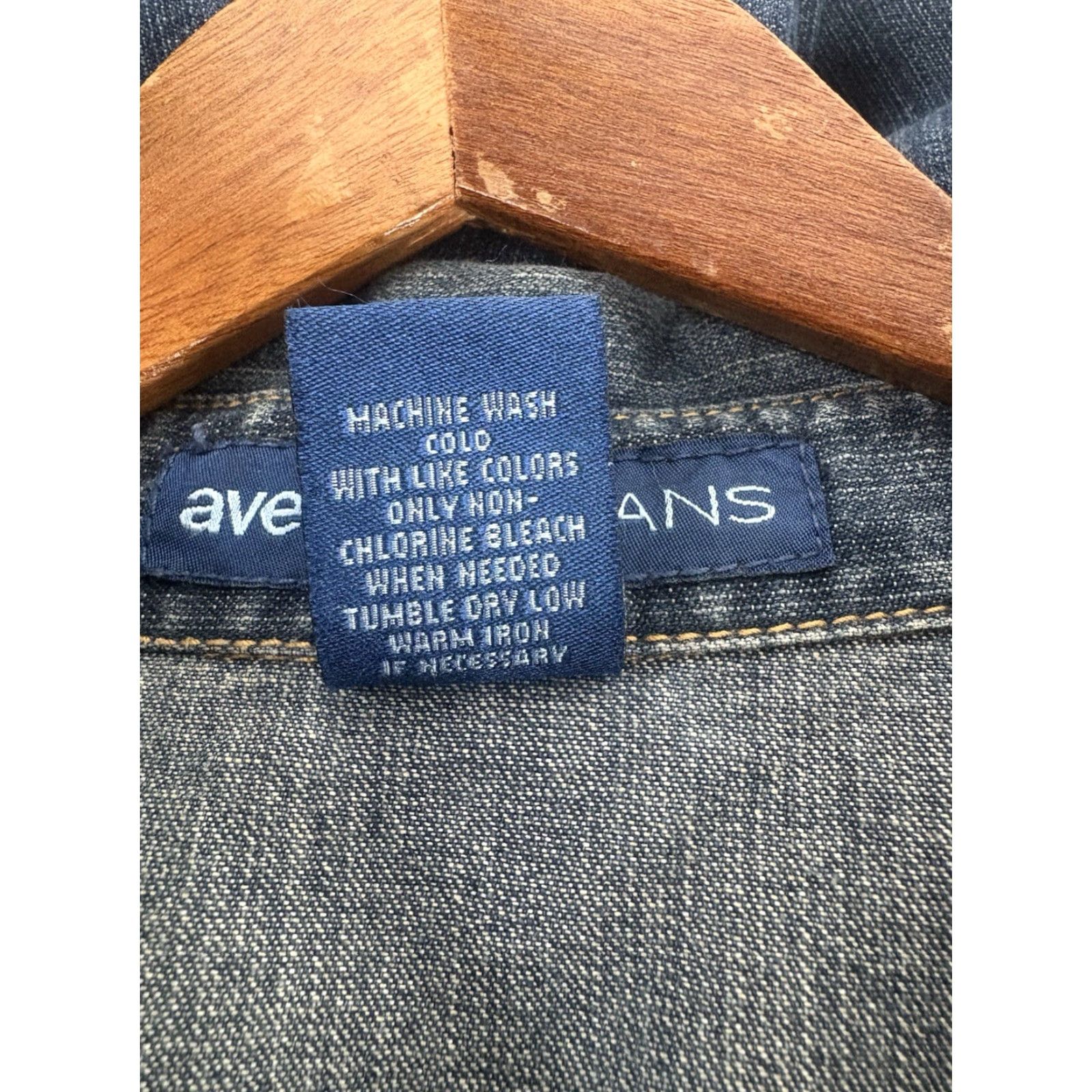 Avenue Avenue Jeans Dk Wash Maxi Dress Womens Size 16 Button Denim Cotton Polyester Belted Pockets Short Sleeve Collared Blue Retro 90s Classic Long Sleeve? Size 38" / US 16 / IT 52 - 8 Thumbnail