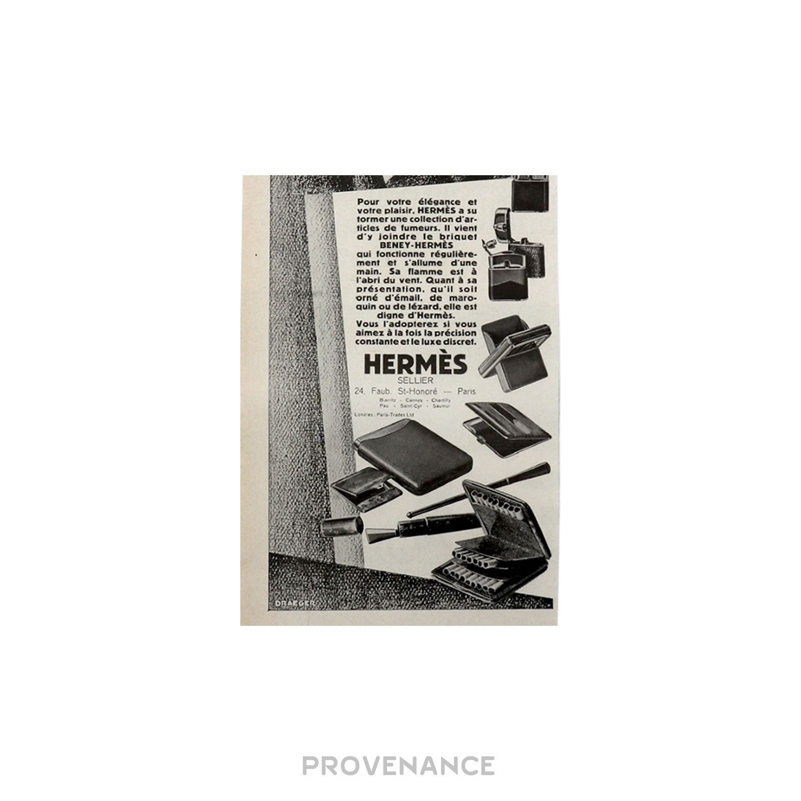 Hermes 🔴 Hermes Antique Vintage Newsprint Ad - HERMÈS SELLIER Size ONE SIZE - 6 Thumbnail
