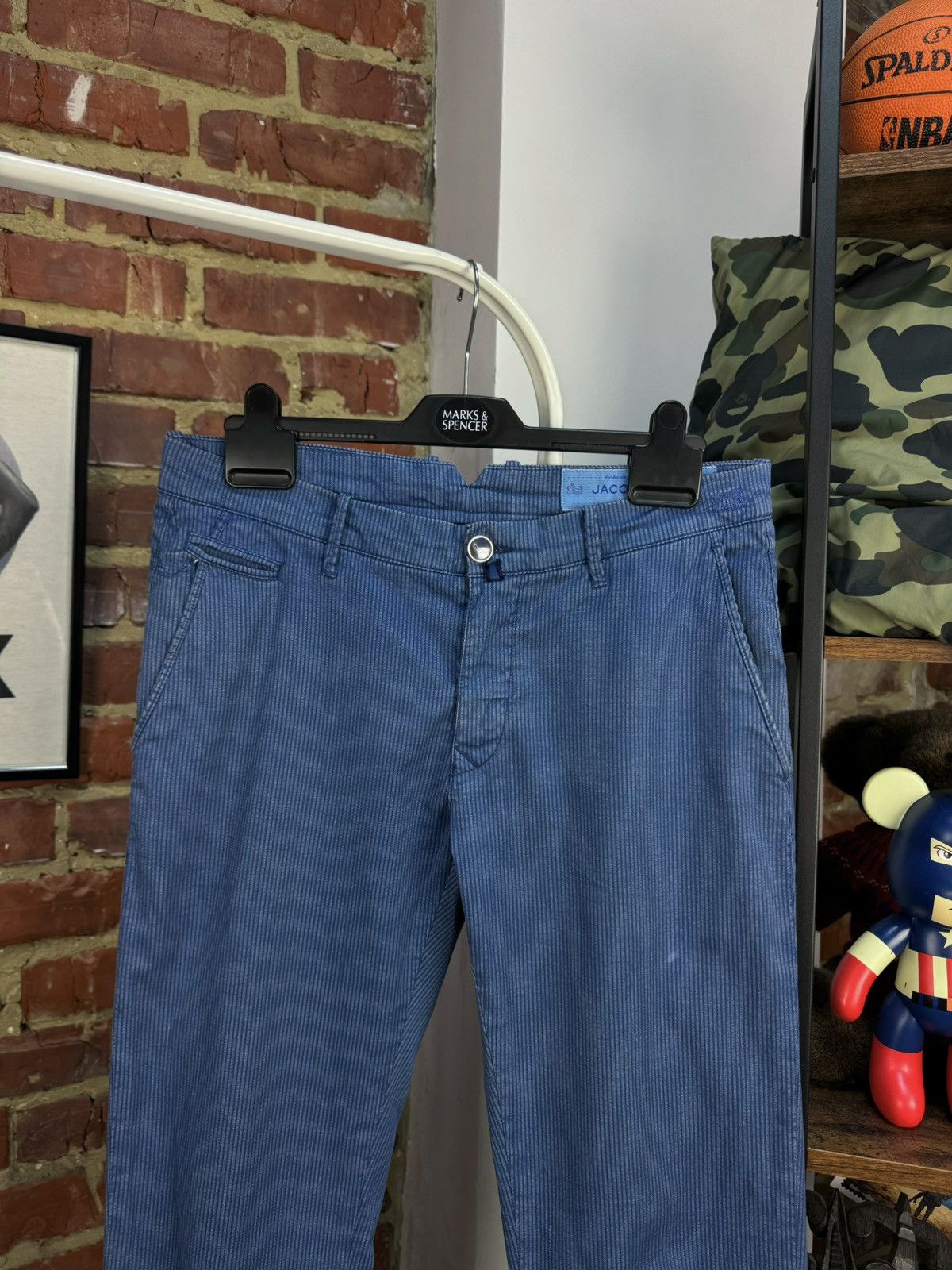 Designer × Jacob Cohen JACOB COHEN Academy Bobby Premium Edition Chino Slim Pants Size US 31 - 3 Thumbnail