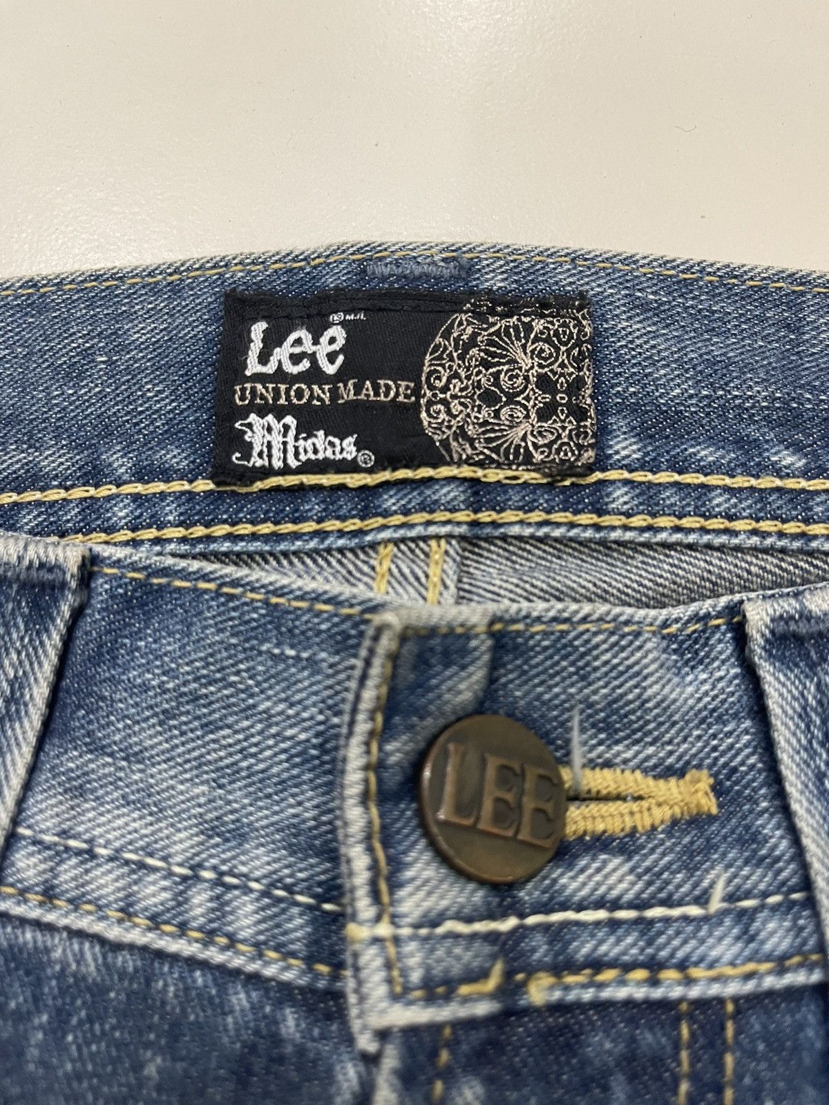 Vintage FLARE JEANS MIDAS x LEE Union Made Bootcut Distressed Size US 31 - 8 Thumbnail