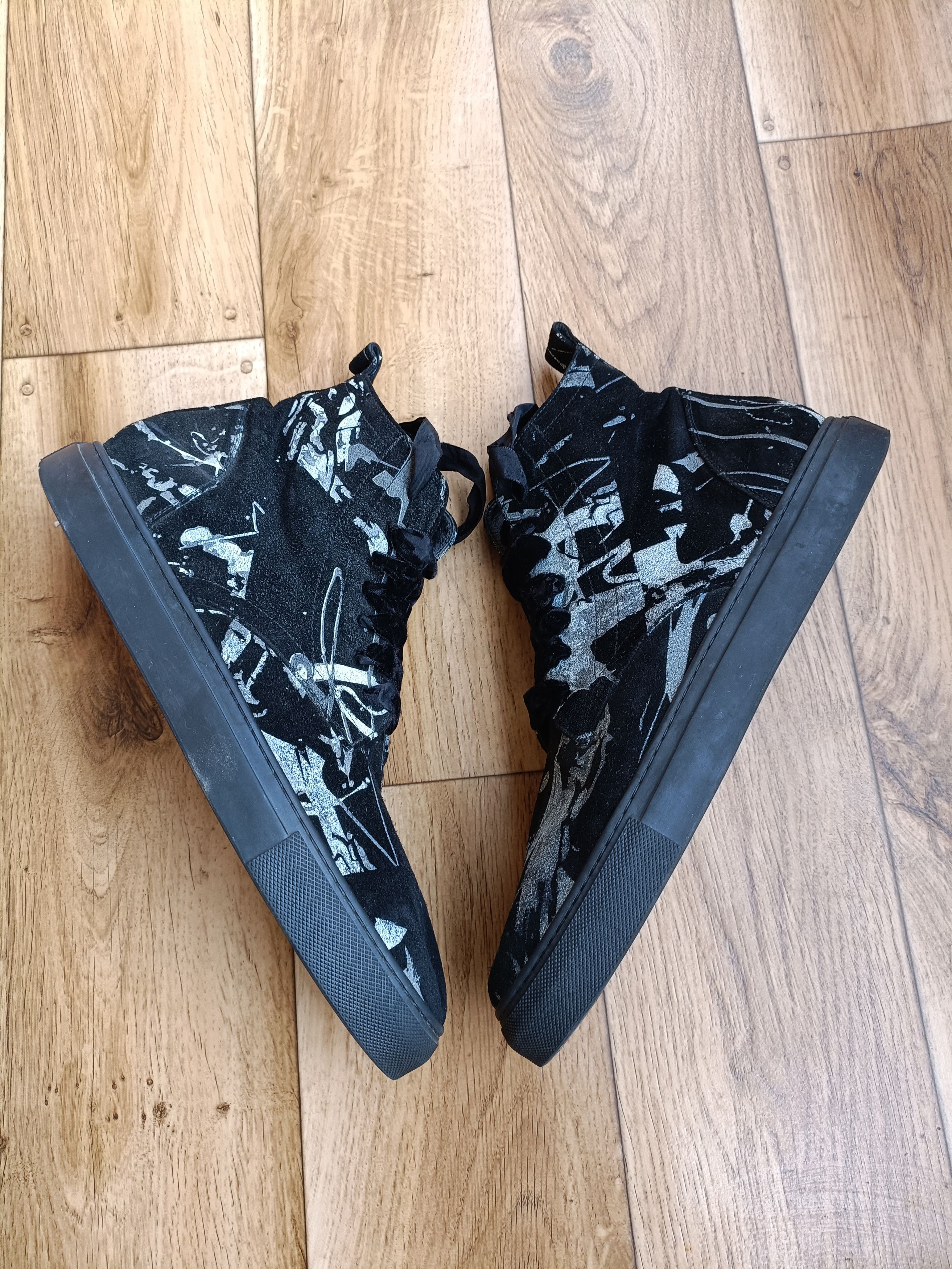 Ann Demeulemeester Ann Demeulemeester Black Suede Splatter Size US 12 / EU 45 - 7 Thumbnail