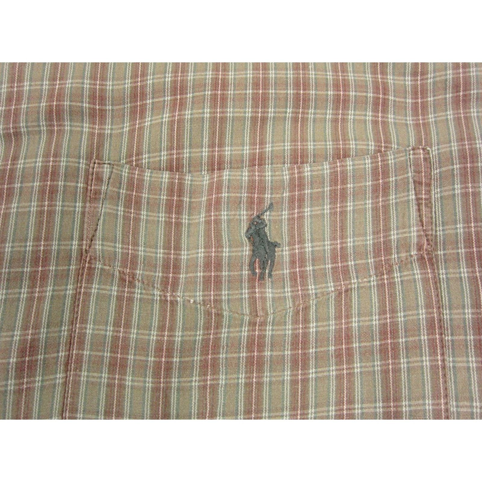 Ralph Lauren VINTAGE Ralph Lauren Shirt Mens L Green Red Gray Pony Plaid McMeel Pocket Button-Up Size US L / EU 52-54 / 3 - 3 Thumbnail