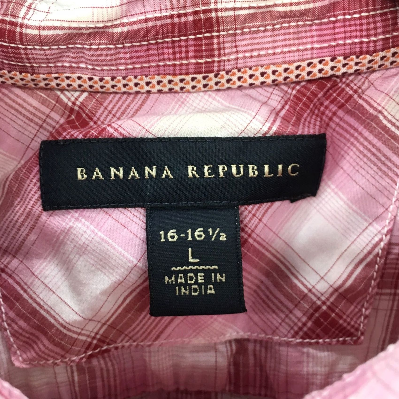 Banana Republic Banana Republic Plaid Button-Up Shirt Womens Large Pink Long Sleeve Collared Size L / US 10 / IT 46 - 6 Thumbnail