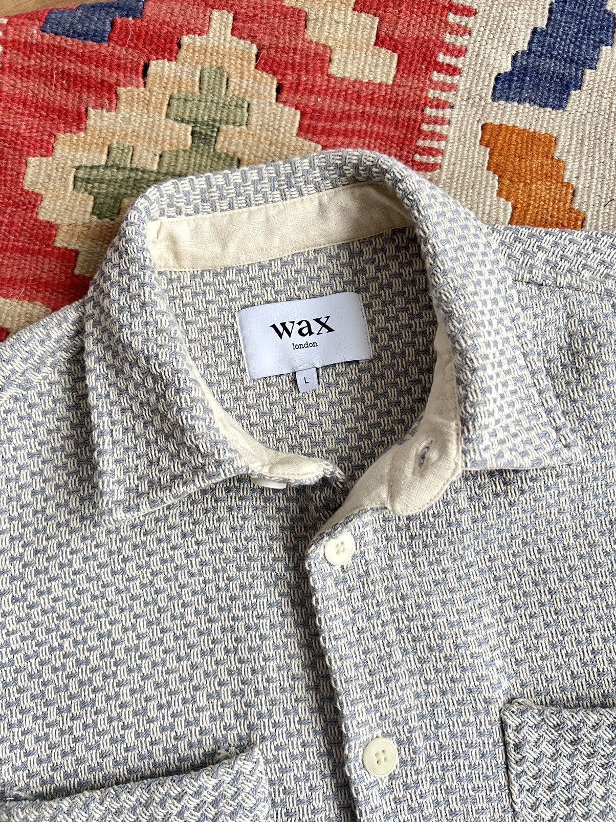 Universal Works Wax London SS24 Stephney Whiting Overshirt Blue Size US L / EU 52-54 / 3 - 12 Thumbnail