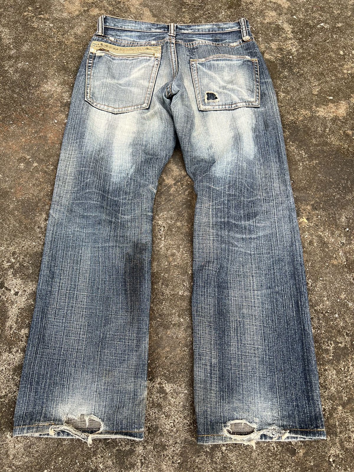 Japanese Brand × Vintage VINTAGE BACK NUMBER DISTRESSED JEANS Size US 31 - 2 Thumbnail