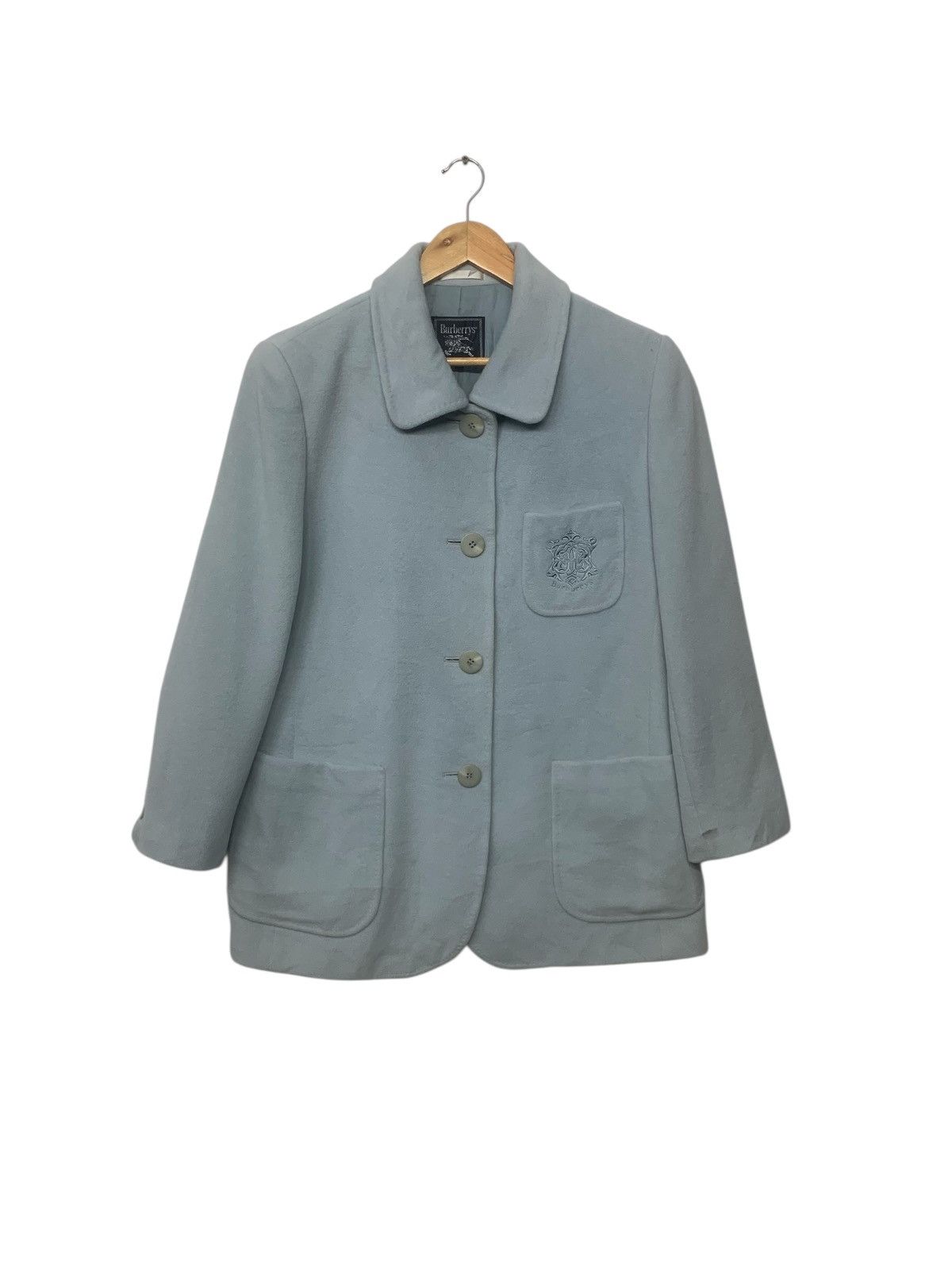 Burberry Vintage 90's Burberry's Button Ups Wool Jacket Size L / US 10 / IT 46 - 1 Thumbnail