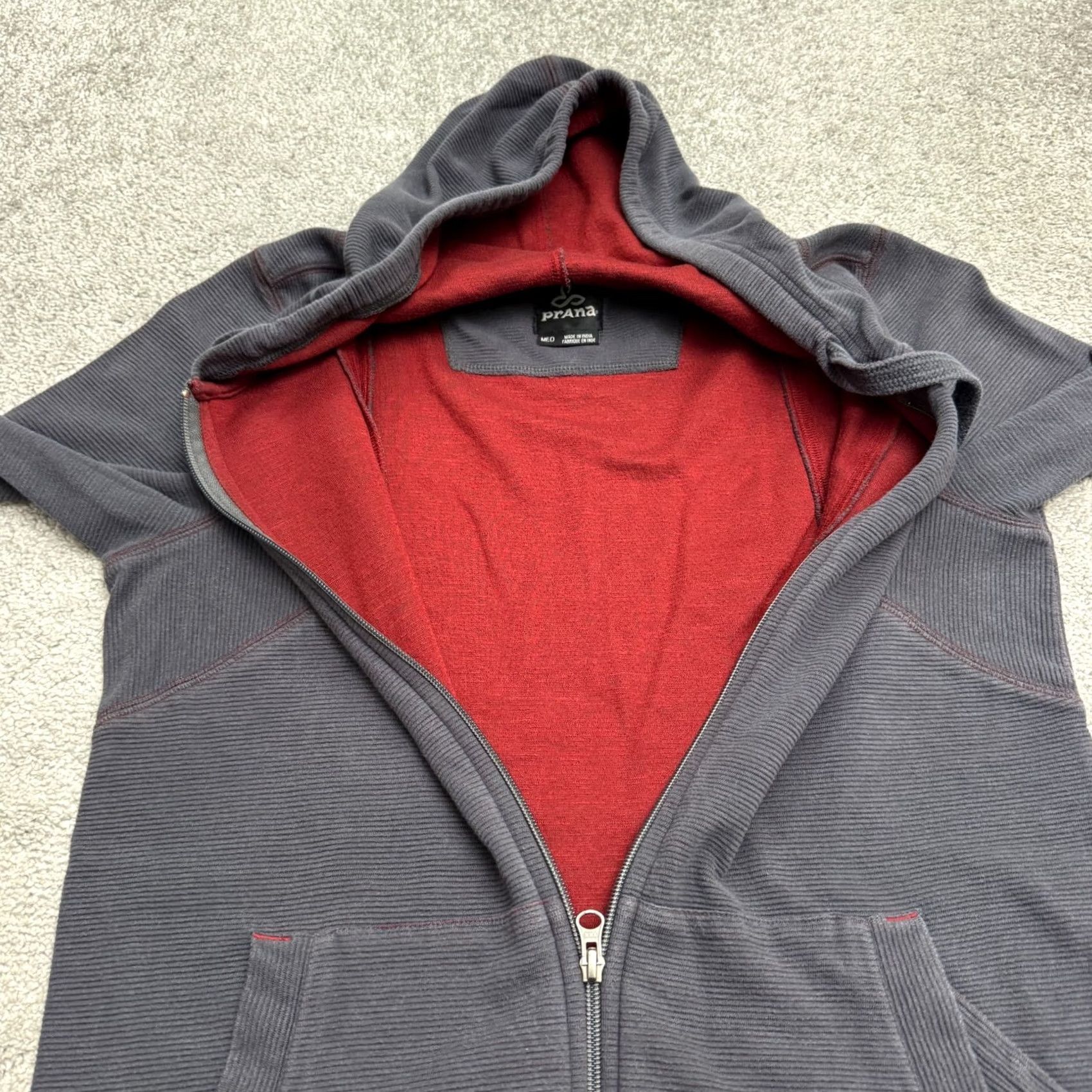 Prana Prana Full Zip Hoodie Sweatshirt Womens M Charcoal Gray Outdoor Active Size M / US 6-8 / IT 42-44 - 3 Thumbnail