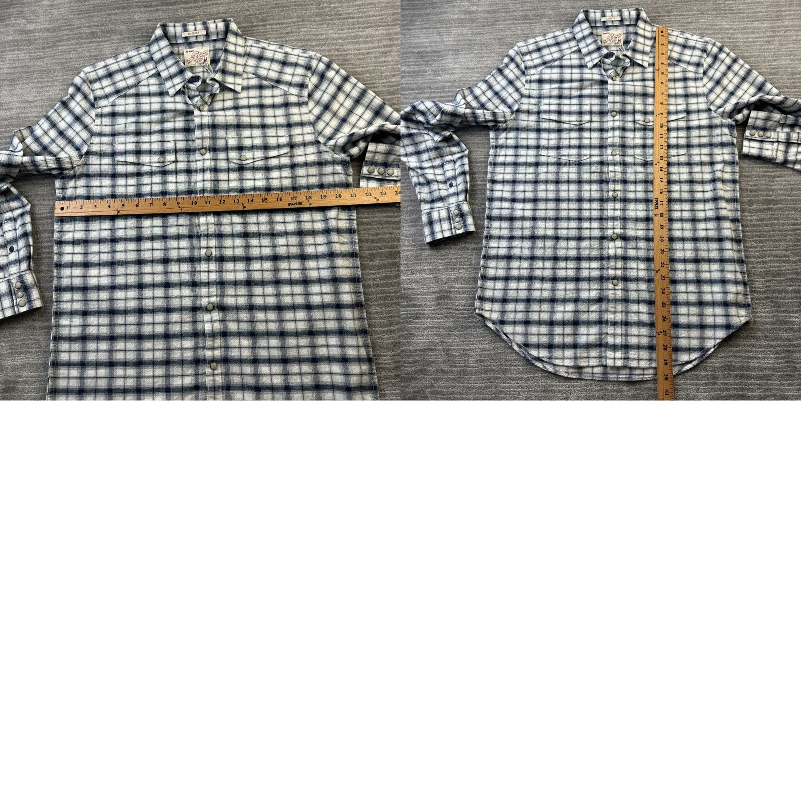 Lucky Brand Lucky Brand Shirt Mens M Blue White Plaid Pearl Snap Western Button-Up Casual Size US M / EU 48-50 / 2 - 8 Thumbnail