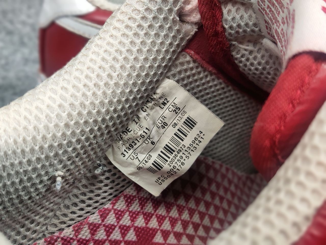 Nike Vintage Nike Air Force Slam Jam Varsity red Supreme sneakers Size US 7 / EU 40 - 24 Thumbnail