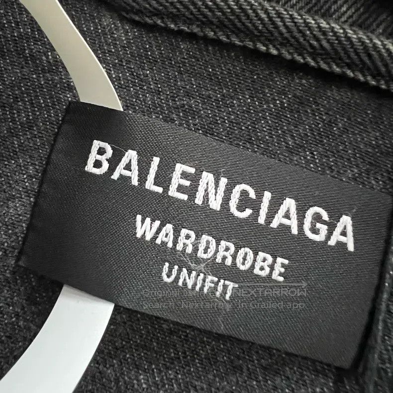 Balenciaga Balenciaga Black Washed Logo Denim Jacket Size US M / EU 48-50 / 2 - 3 Thumbnail