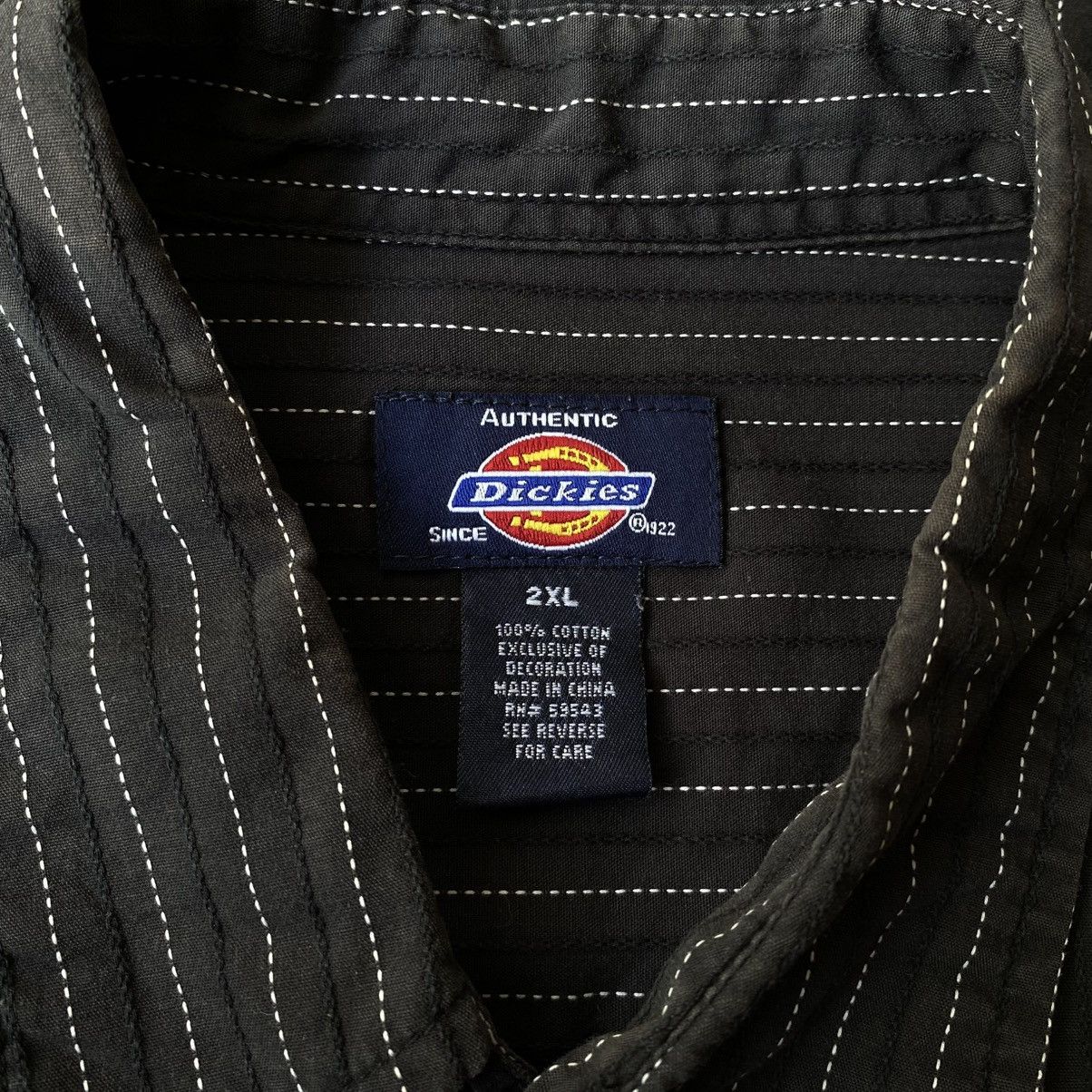 Dickies Dickies Black Shirt with White and Black Stitched Stripes Size US XXL / EU 58 / 5 - 6 Thumbnail