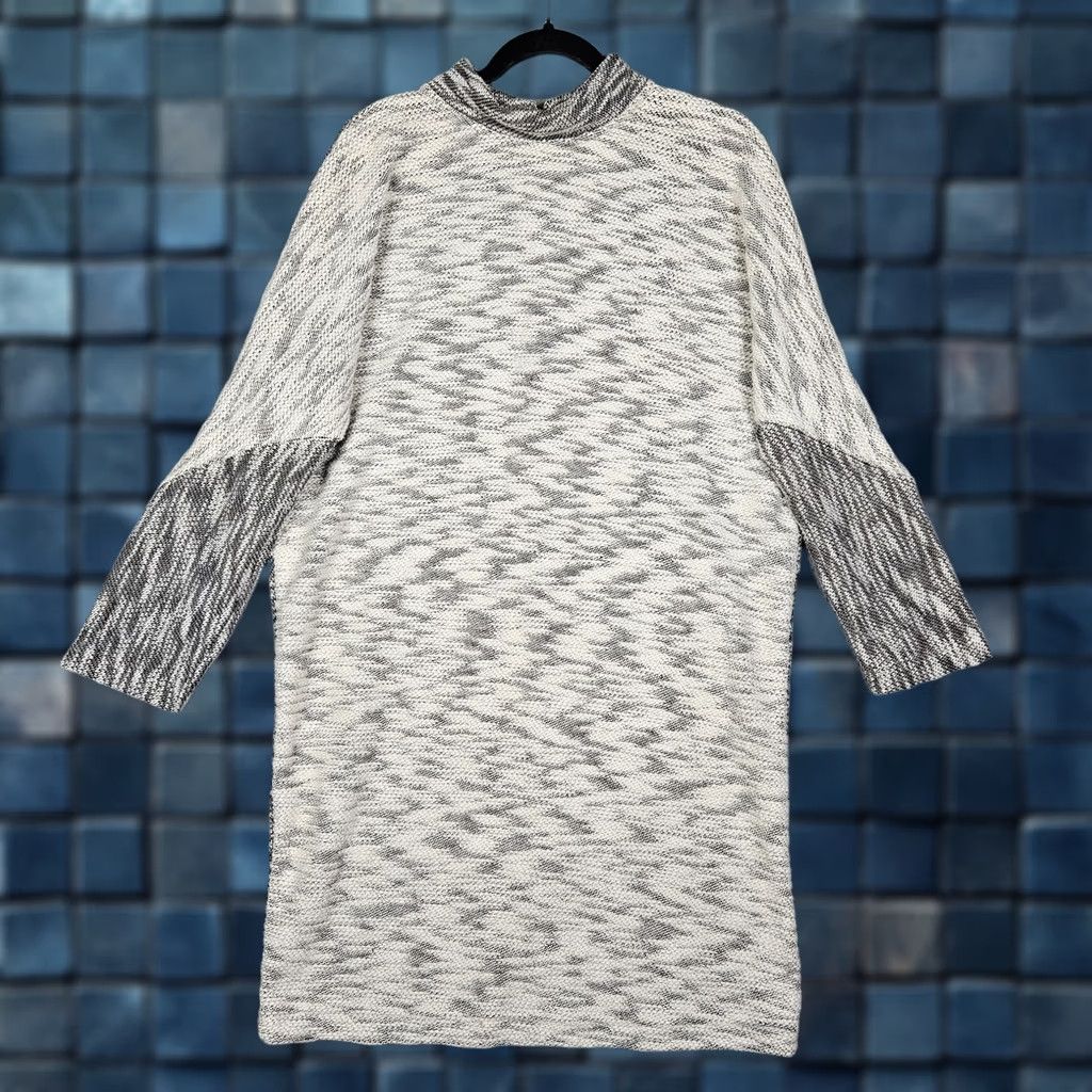Billy Reid VINTAGE: No. Billy Reid Bailey Grey White Long Sleeve Dress Women’s L NEW Size L / US 10 / IT 46 - 1 Thumbnail