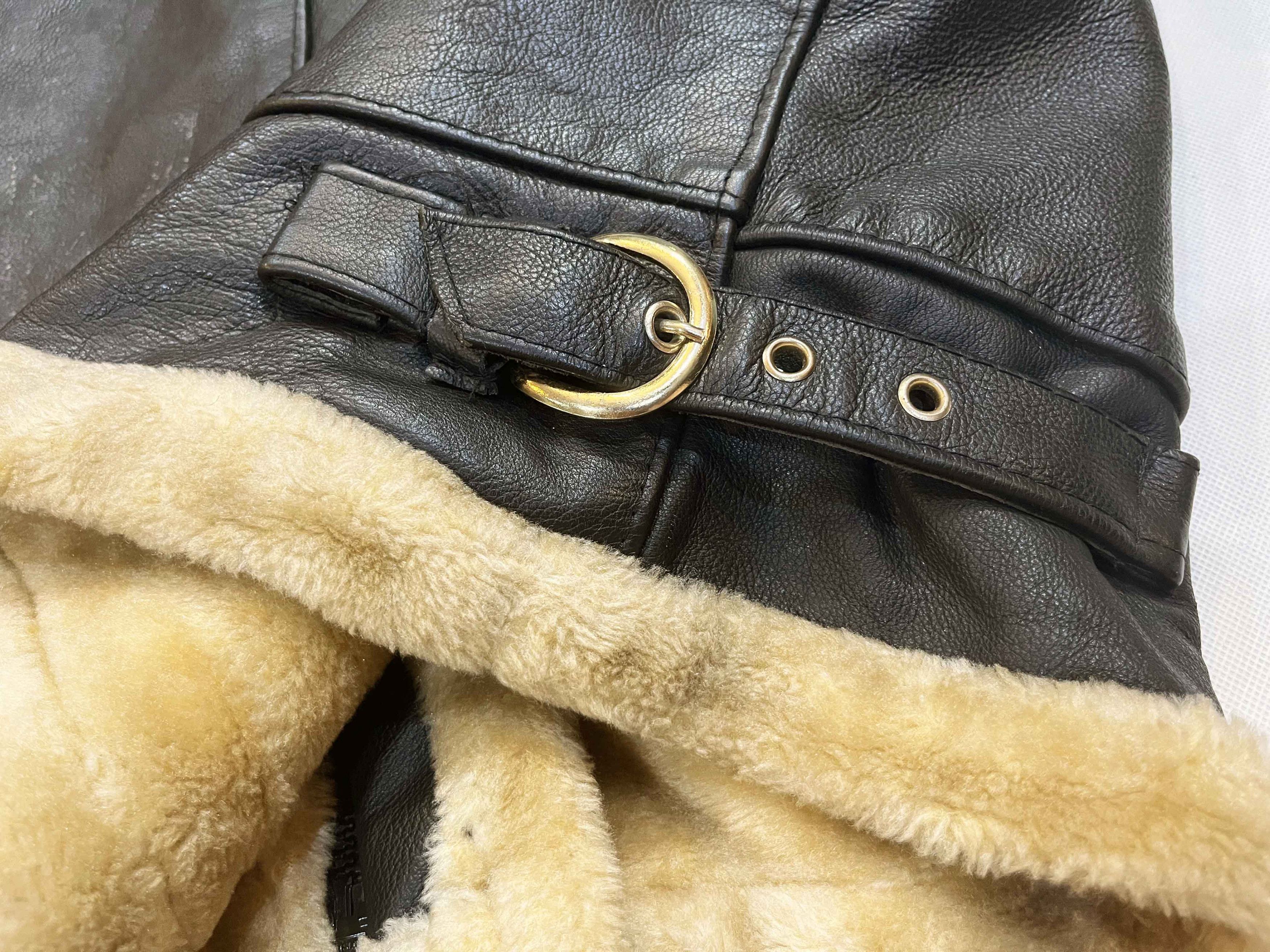 Vintage Vintage Buster Aviator Pilot Bomber Flight Leather Jacket Size US XXL / EU 58 / 5 - 9 Thumbnail