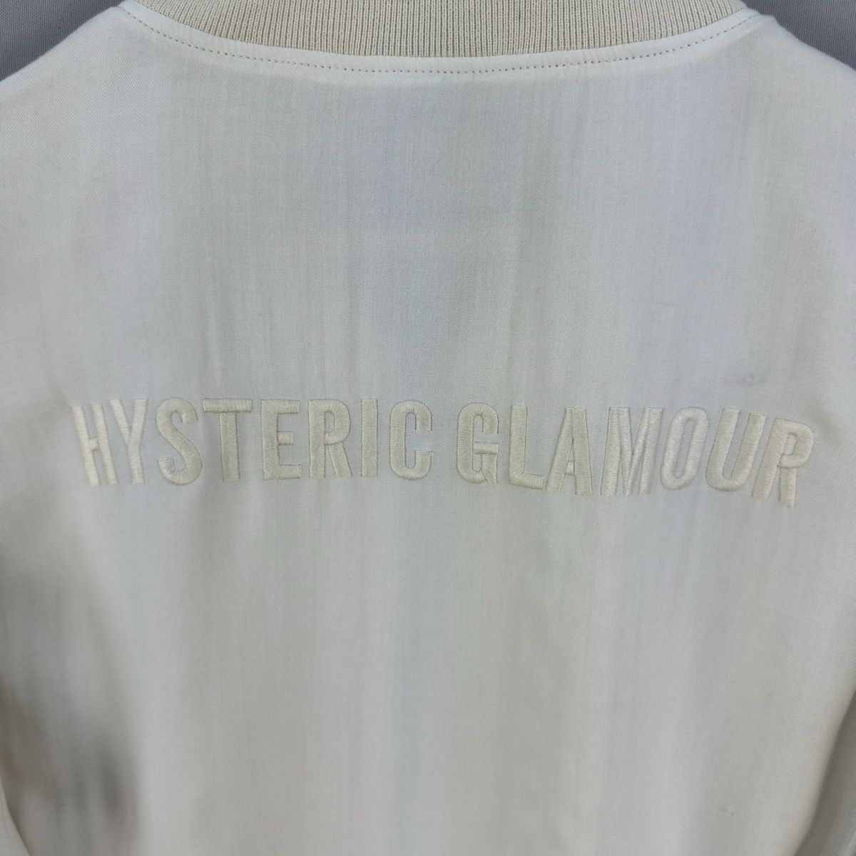 Hysteric Glamour Vintage 2000s HG Embroidered Logo Rayon Bomber Jacket Size US S / EU 44-46 / 1 - 13 Thumbnail