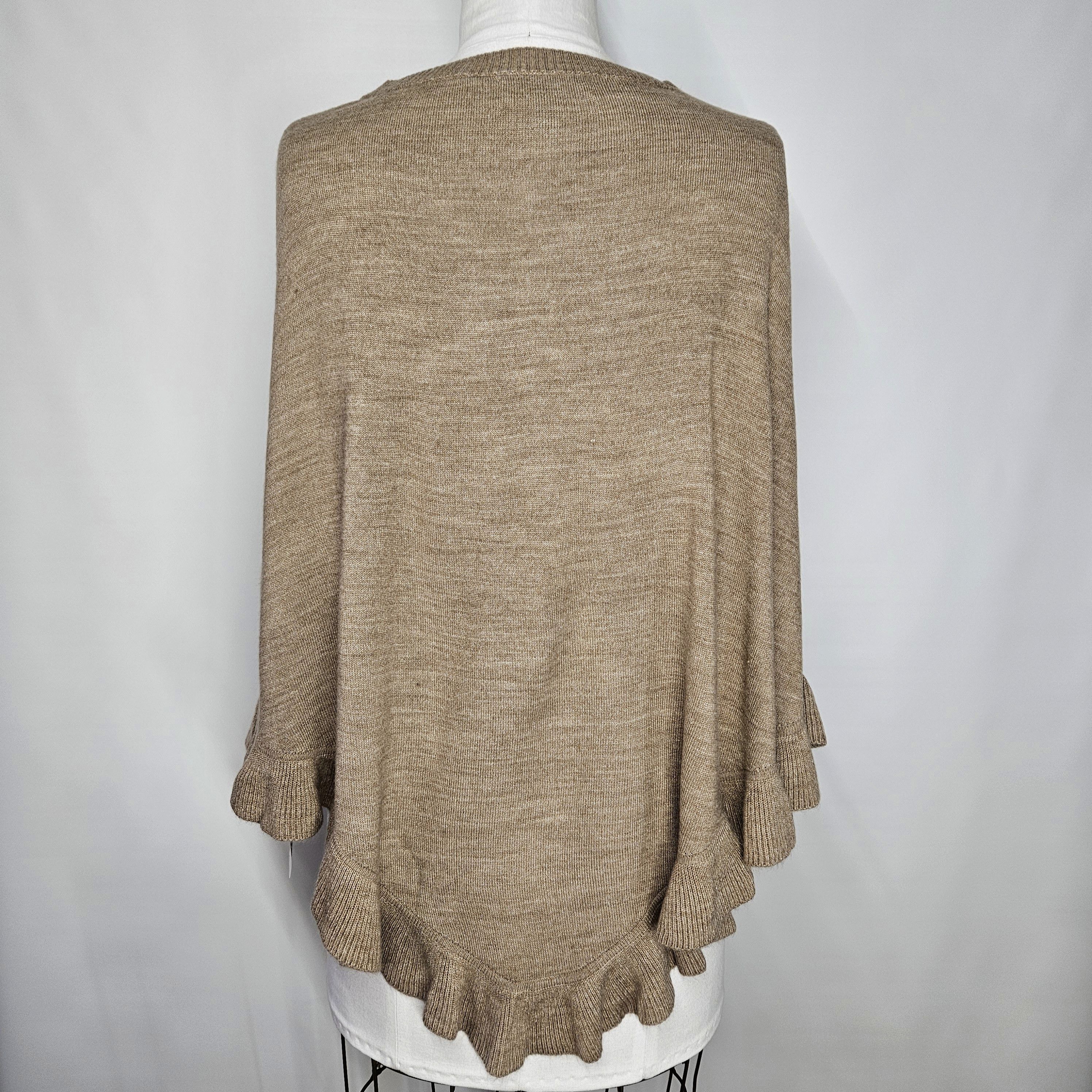 Other Karen Scott Size L/XL NEW Poncho Luxsoft Luxury Cape Beige Size XL / US 12-14 / IT 48-50 - 5 Thumbnail