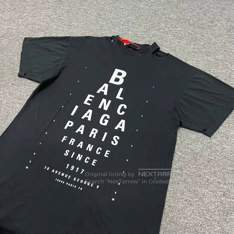 Balenciaga Balenciaga Eye Chart Short Sleeve T-Shirt Size US S / EU 44-46 / 1 - 3 Thumbnail