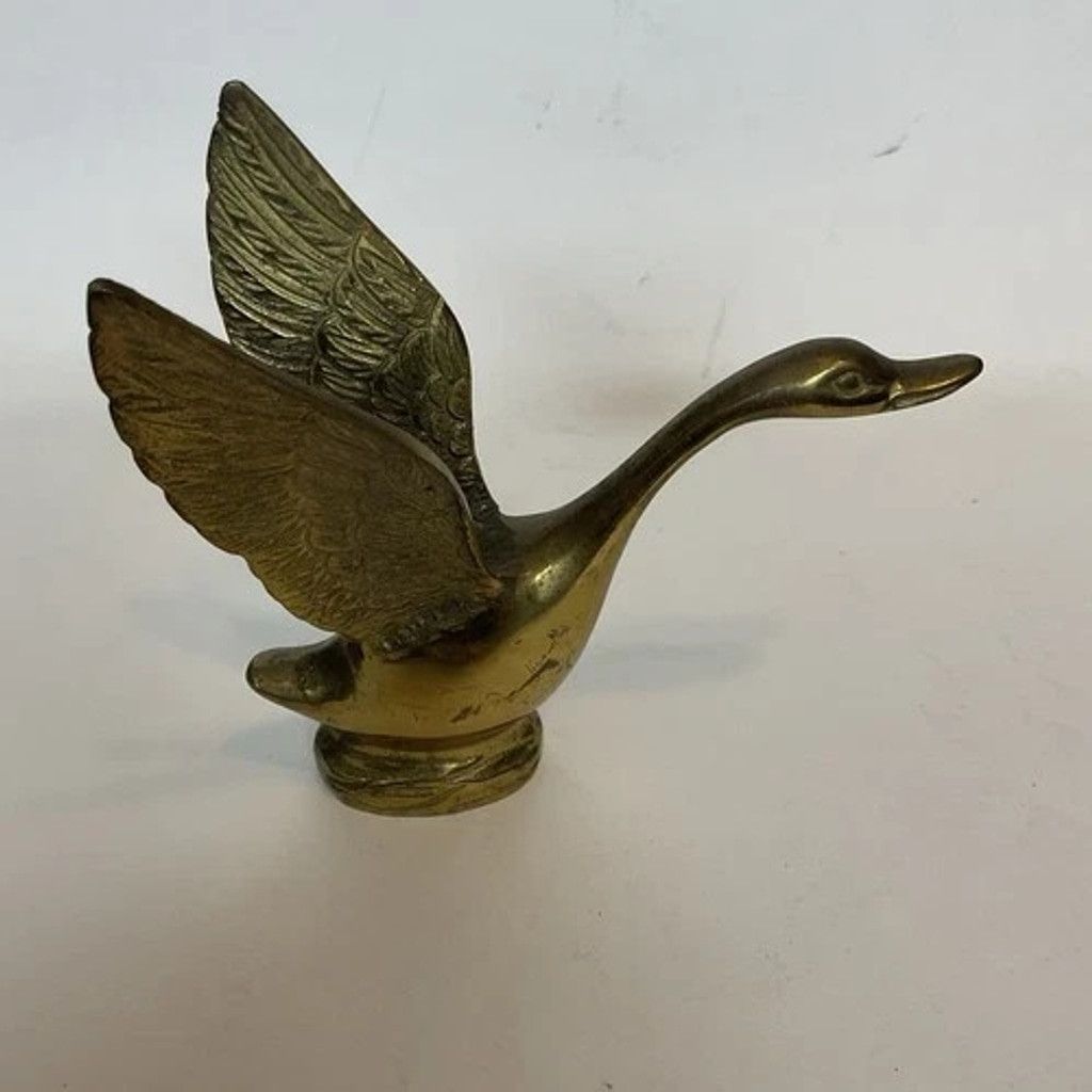 Other VTG Solid Brass Long Neck Swan Figurine Mid Century Decor 6” Size ONE SIZE - 10 Thumbnail