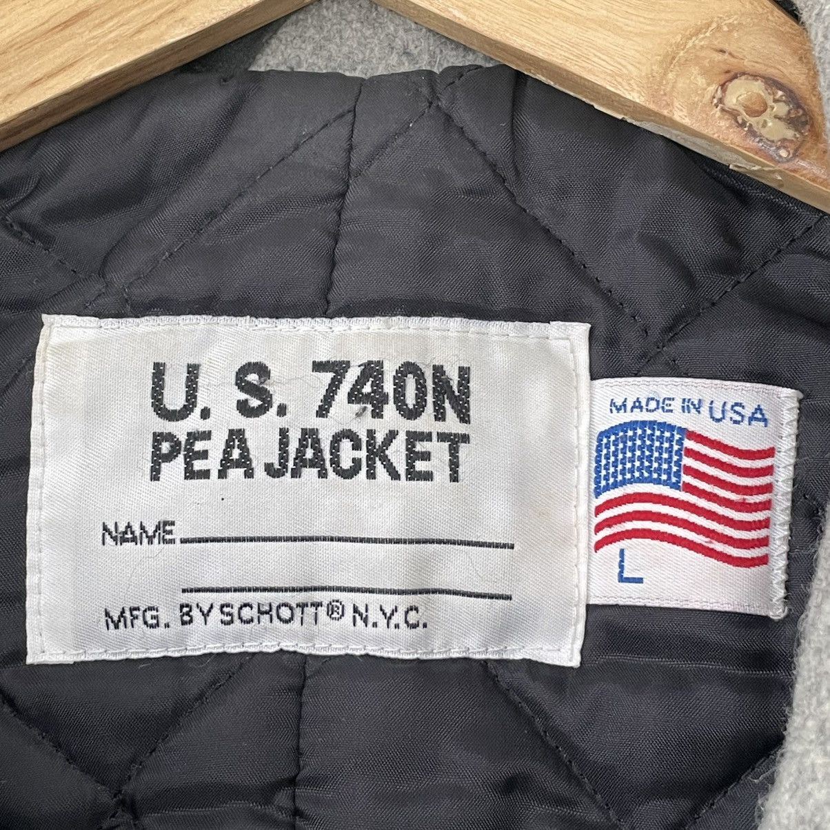 Schott × Vintage Schott U.S. 740N Pea Wool Jacket Made In USA Size US L / EU 52-54 / 3 - 7 Thumbnail