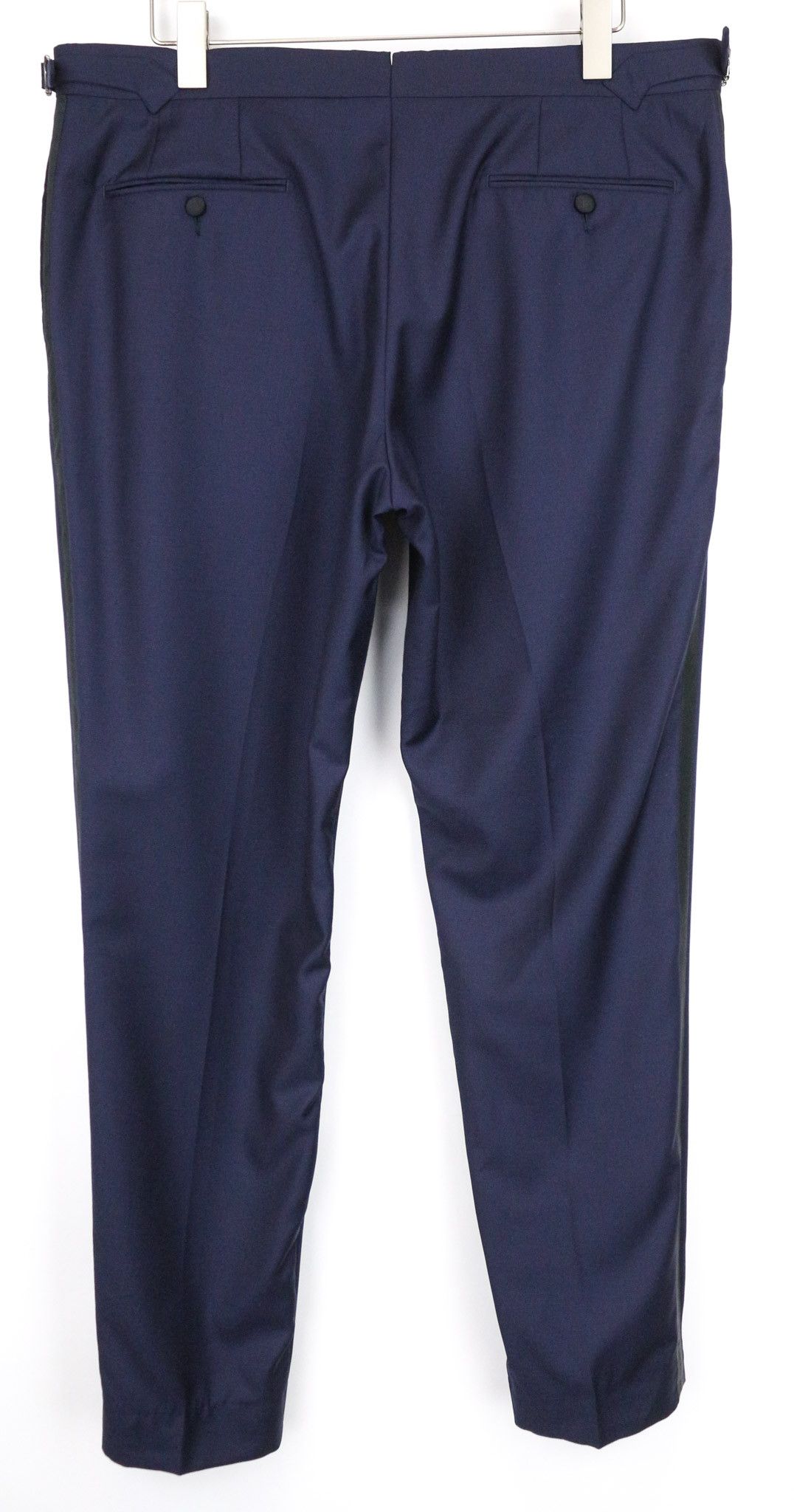 Suitsupply BRESCIA TUX UK46R Navy Wool Pleated Trousers 75191 Size 46R - 2 Thumbnail