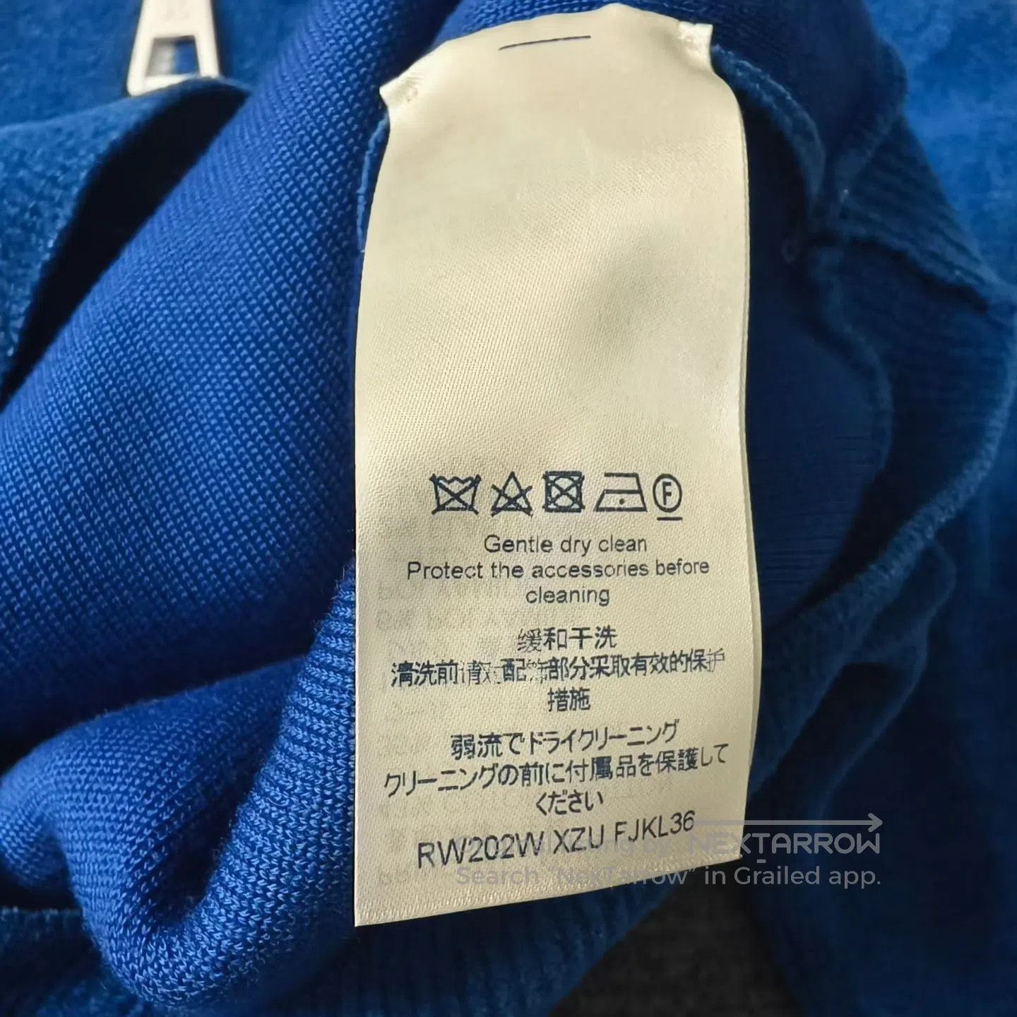 Louis Vuitton Louis Vuitton Blue Fleece Sailor Collar Half-Zip Top| Size S / US 4 / IT 40 - 5 Thumbnail