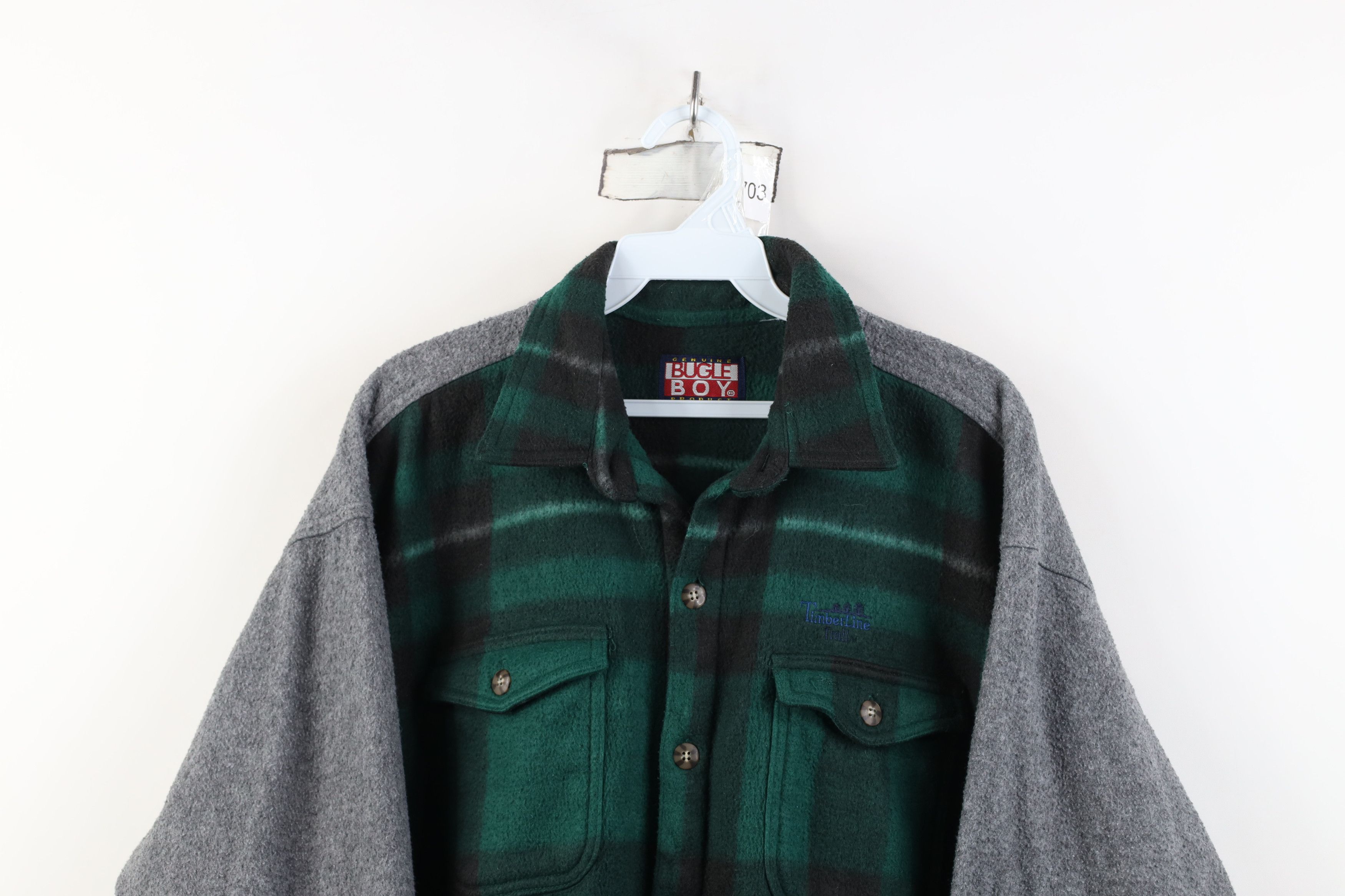 Vintage Vintage 90s Streetwear Fleece Button Shirt Jacket Jac Size M / US 6-8 / IT 42-44 - 2 Thumbnail