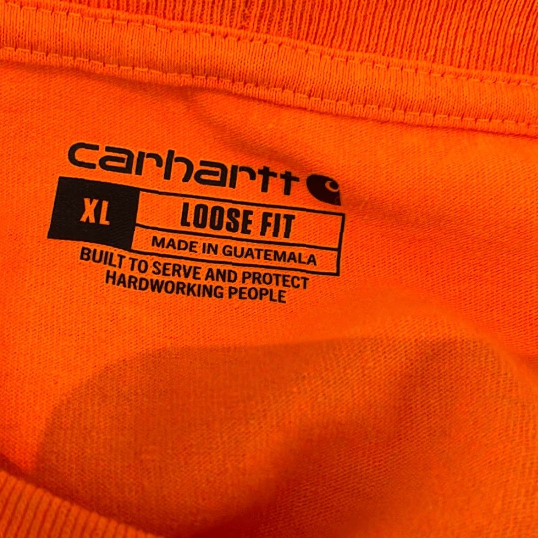 Carhartt Carhartt Men’s Orange Short Sleeve Tshirt Loose Fit Heavyweight XL Shirt Mens Size US XL / EU 56 / 4 - 4 Thumbnail