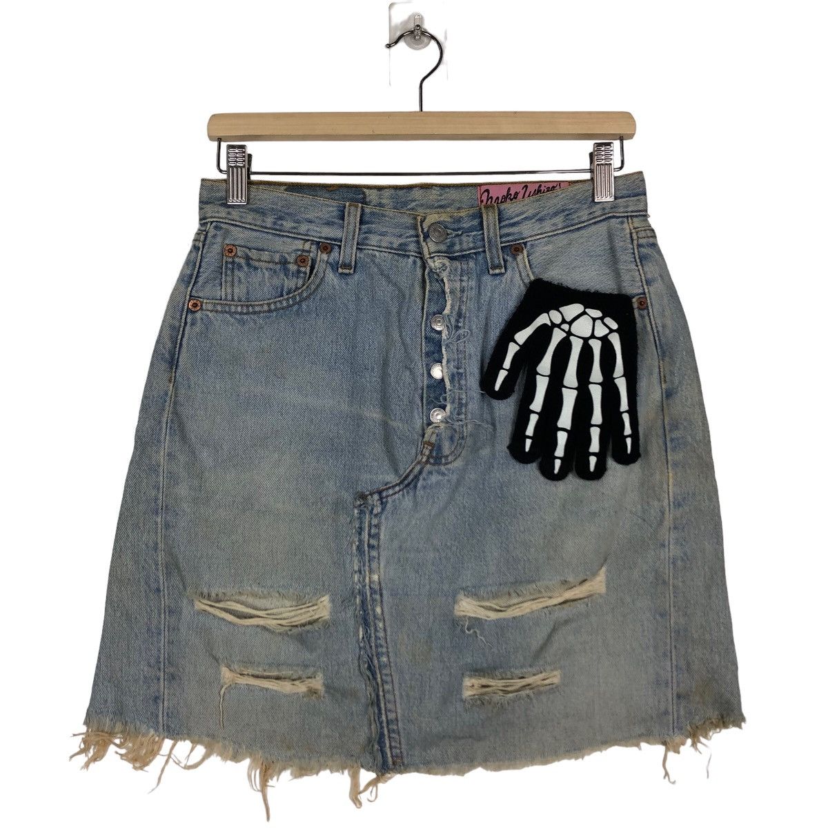 Levi's 🔥RARE VINTGE MINI SKIRT LEVI’S USA DENIM Size 28" / US 6 / IT 42 - 2 Thumbnail