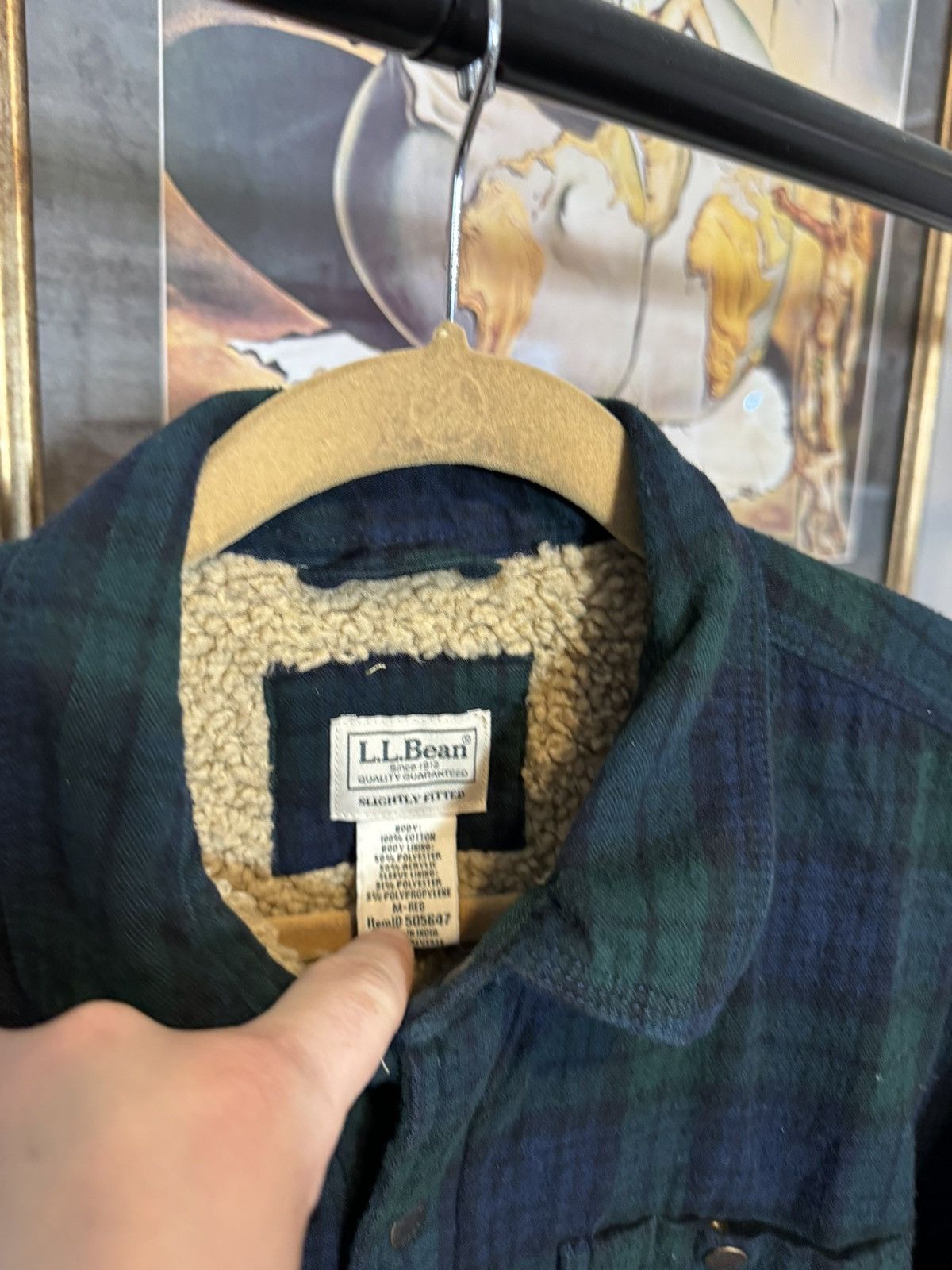 L.L. Bean × Vintage Vintage L.L. Bean Sherpa Lined Flannel Size US M / EU 48-50 / 2 - 2 Thumbnail