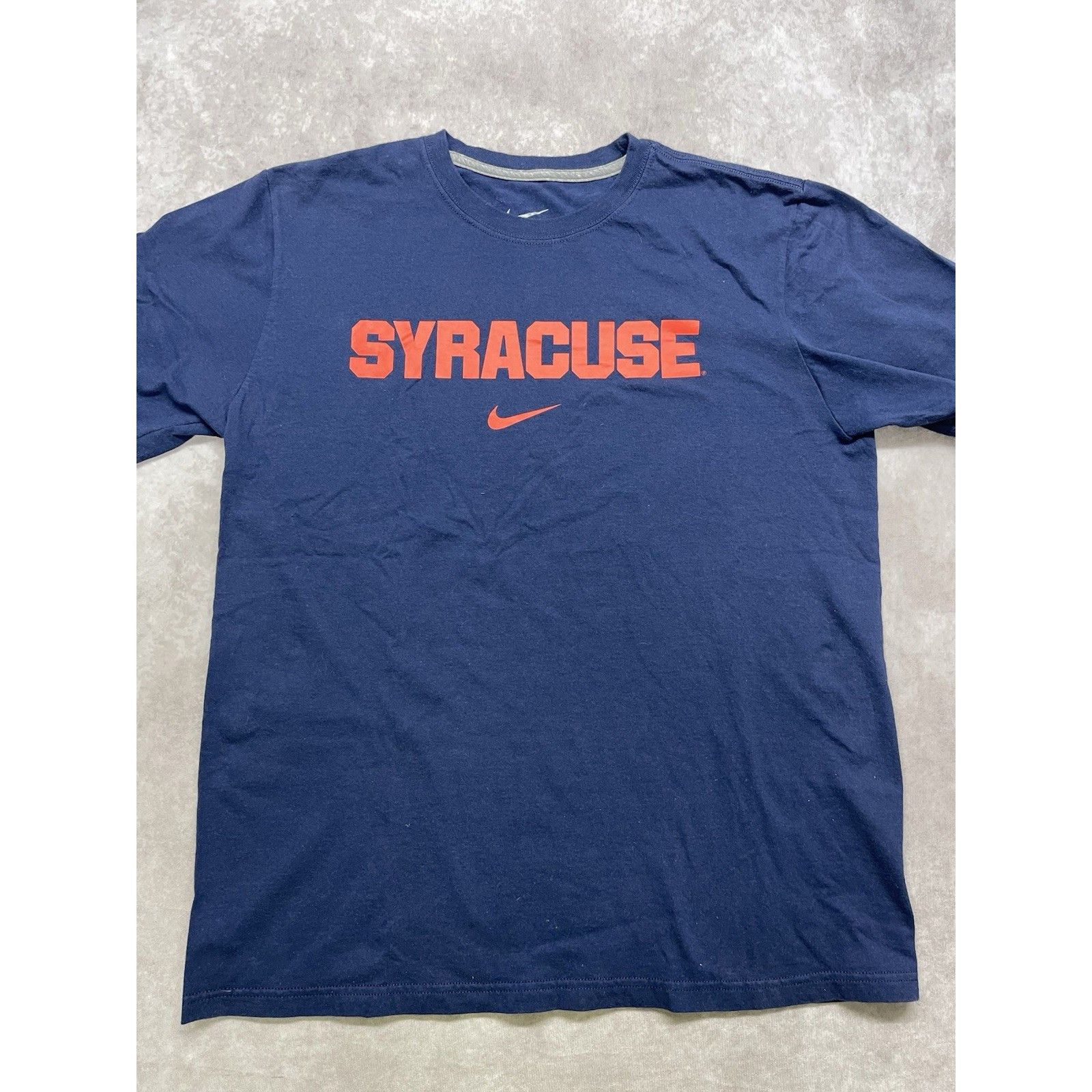 Nike Nike Syracuse Center Swoosh T-Shirt Men's L Navy Orange Vint Size US XL / EU 56 / 4 - 1 Thumbnail