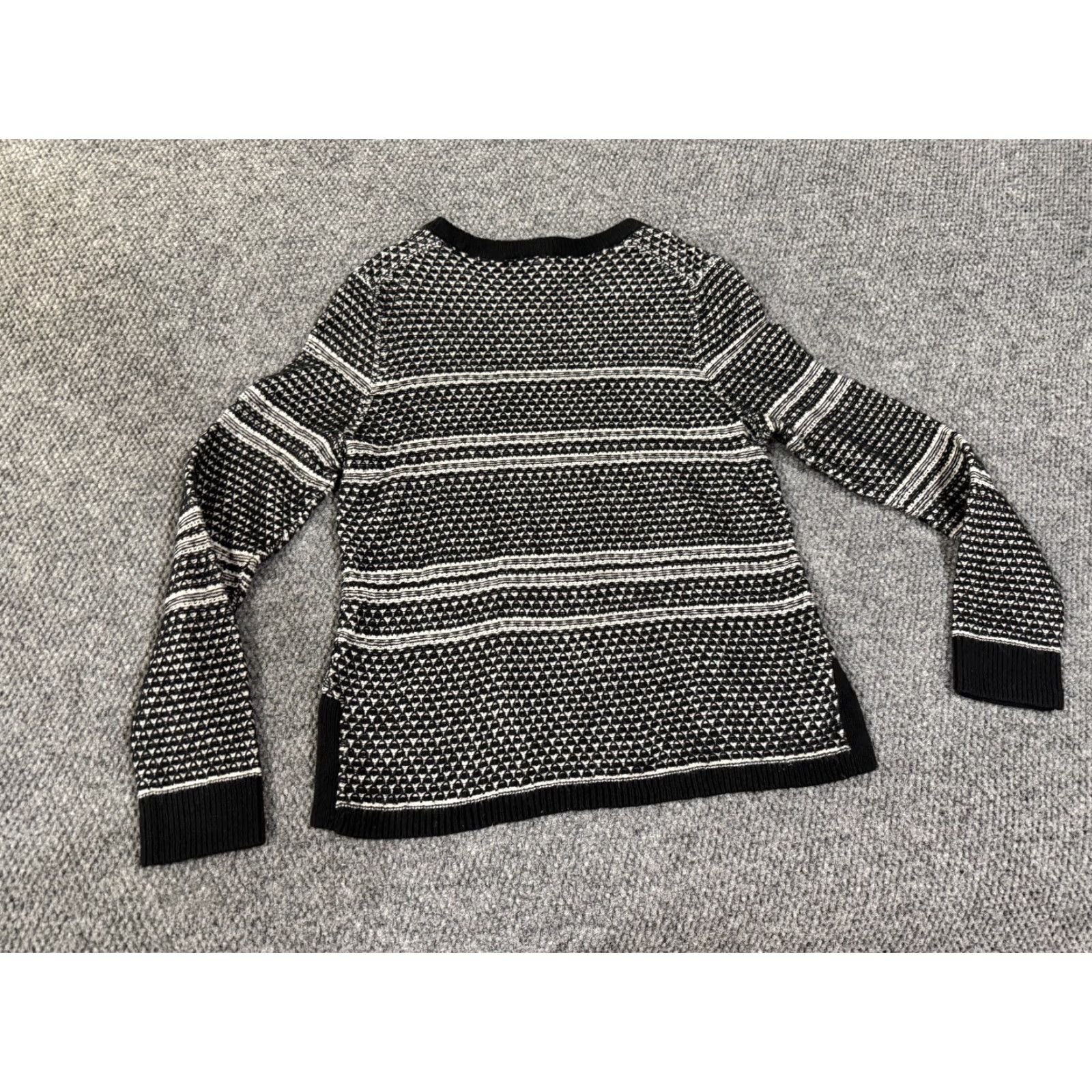 Madewell Madewell Knit Sweater Womens Large Black White Patterned Long Sleeve Casual Size L / US 10 / IT 46 - 6 Thumbnail