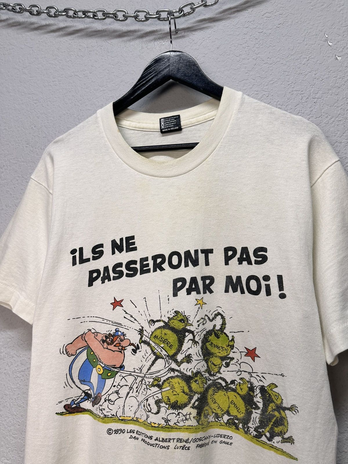Band Tees Rare 1990 Asterix and Obelix Cartoon t shirt like tin tin Size US L / EU 52-54 / 3 - 3 Thumbnail