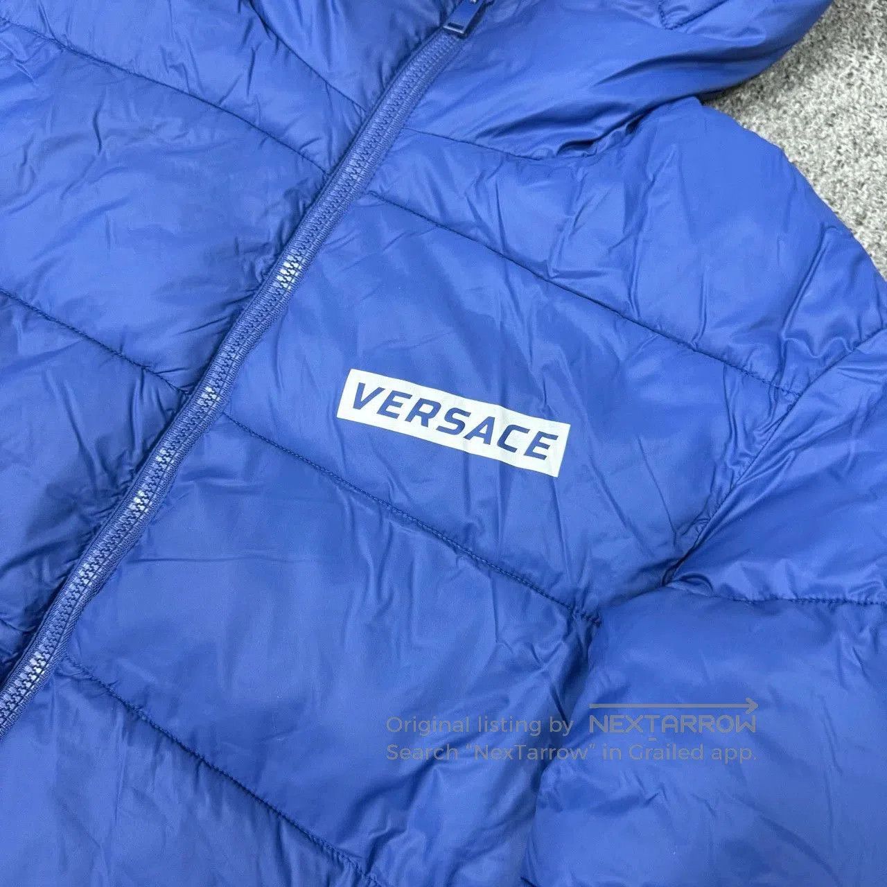 Versace Versace Blue Logo Down Jacket. Size US M / EU 48-50 / 2 - 3 Thumbnail