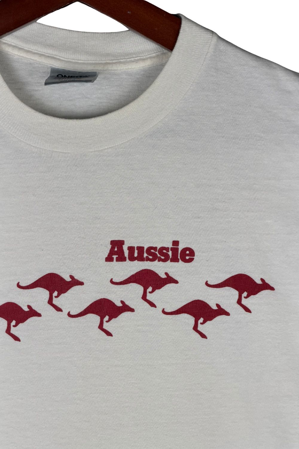 Vintage 90s Aussie Kangaroo Graphic Tee Oneita Minimal T-Shirt Size US M / EU 48-50 / 2 - 5 Thumbnail