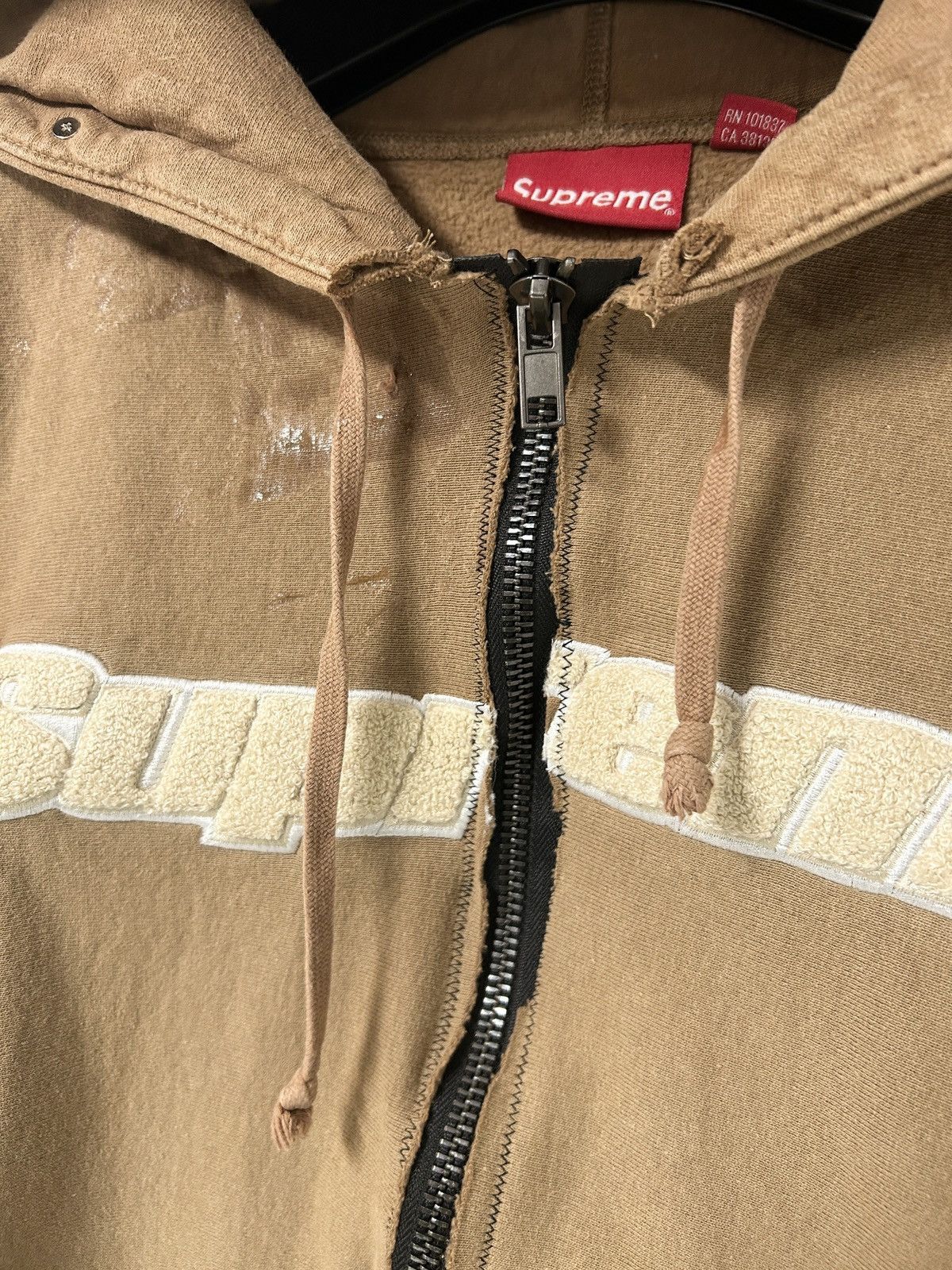 Supreme SS2019 Chenille Zip Hoodie Size US M / EU 48-50 / 2 - 3 Thumbnail