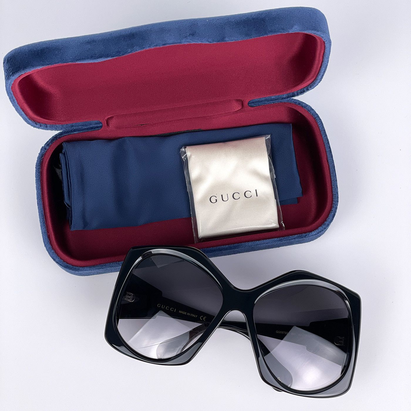 Gucci NEW Gucci GG0875S 001 Women Rectangle Oversized Sunglasses Size ONE SIZE - 10 Thumbnail
