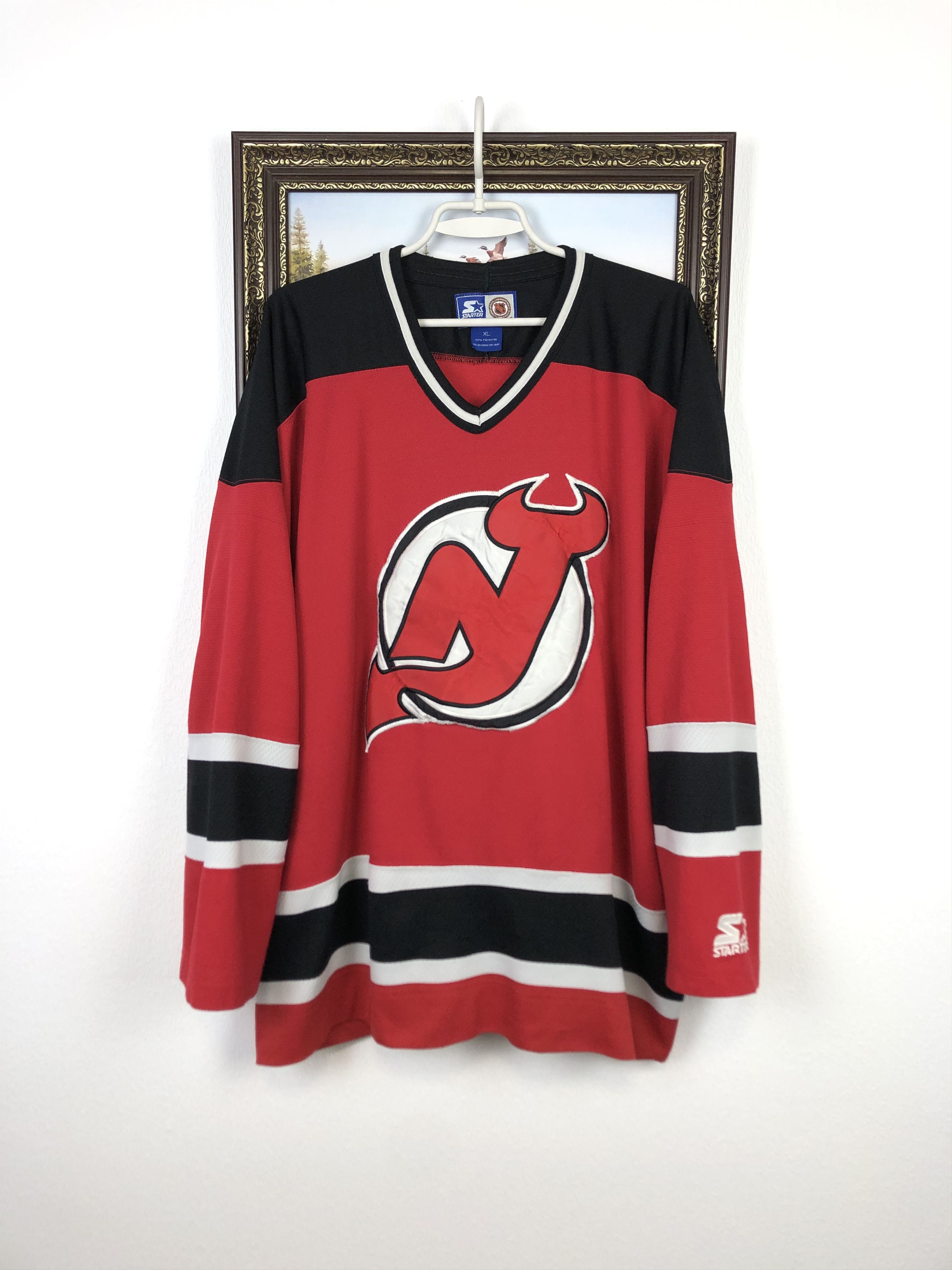 Vintage New Jersey Devils Starter NHL Hockey Jersey Shirt