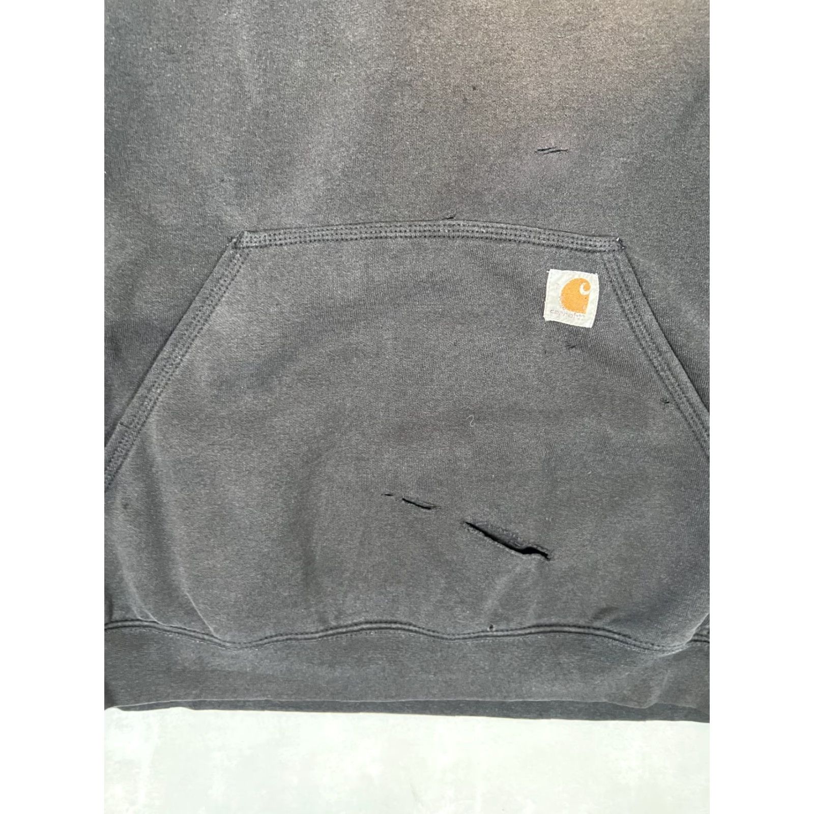 Carhartt Carhartt Hoodie Sweatshirt Mens XL Black Logo Pocket Hooded Pullover Crew Neck Fleece Cotton Polyester Size US XL / EU 56 / 4 - 3 Thumbnail