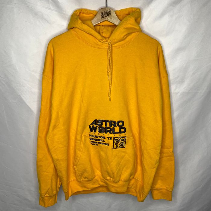 Astroworld merch 2024 hoodie yellow