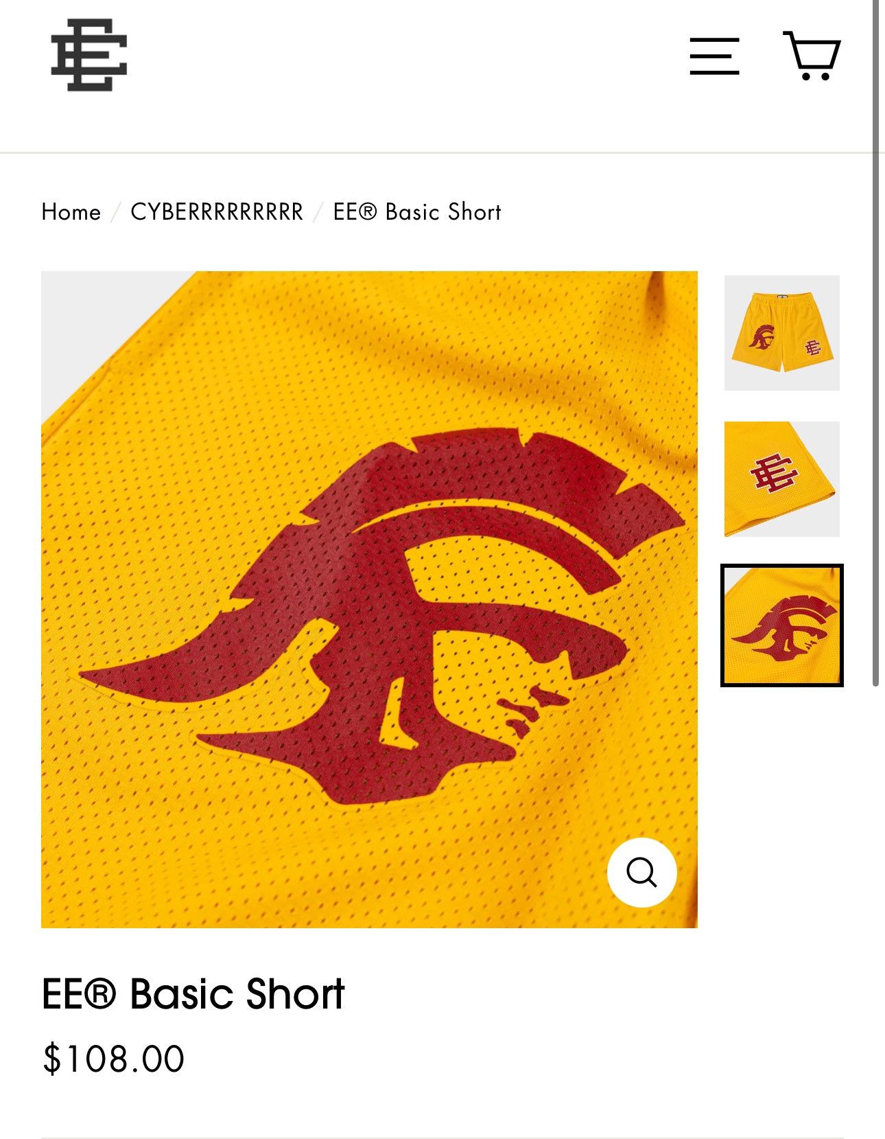 Eric Emanuel × NCAA NEW Eric Emanuel USC Basic Shorts Large Size US 34 / EU 50 - 10 Thumbnail