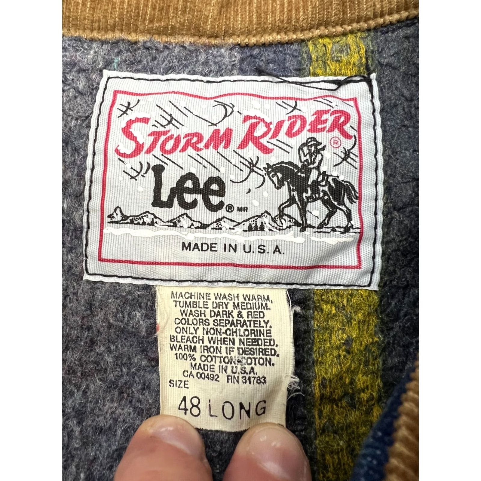 Lee VINTAGE Lee Storm Rider Denim Jacket Blanket Lined USA Made 48 Long Blue Denim Jacket Mens Jacket LEE Storm Rider Size US M / EU 48-50 / 2 - 2 Thumbnail