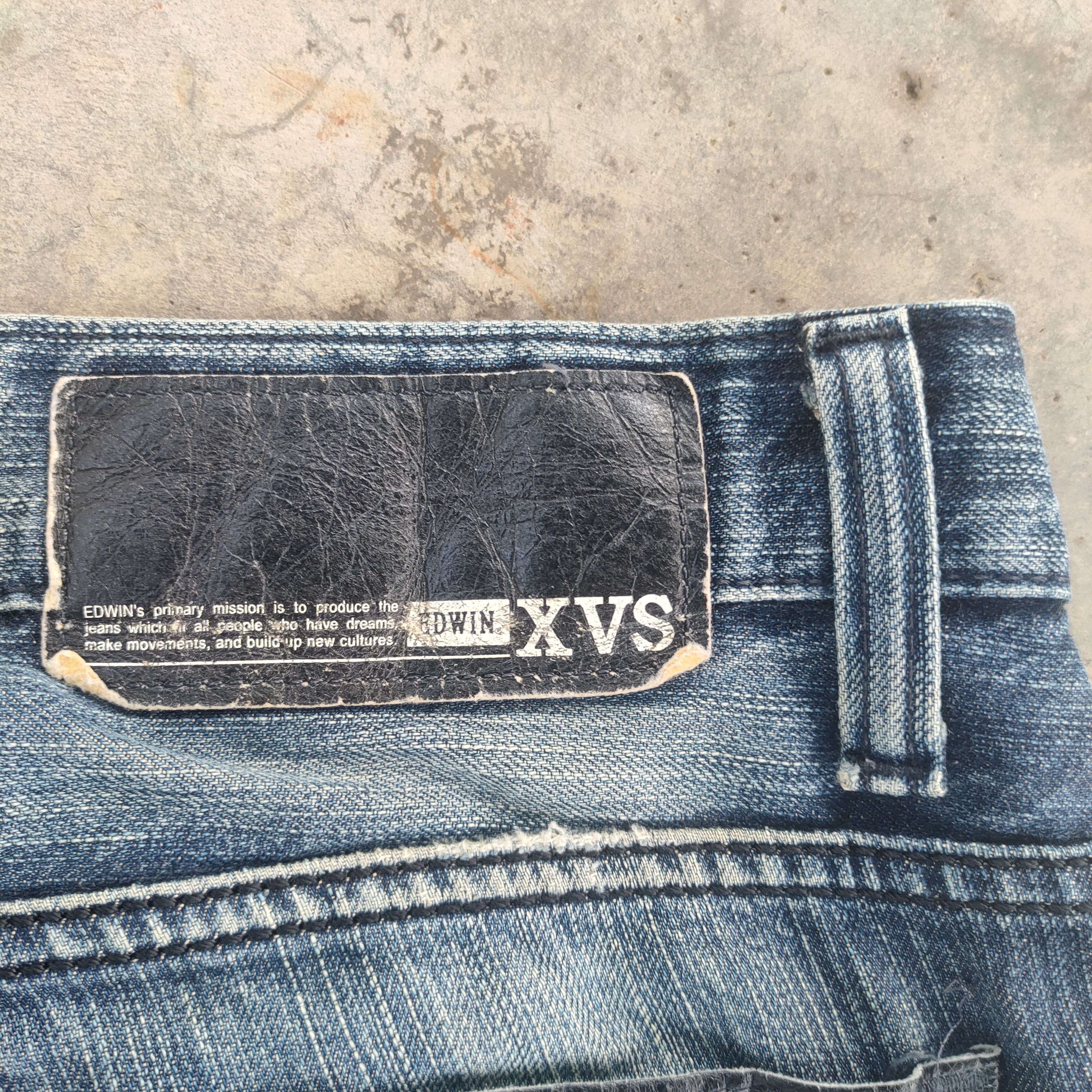 Black Label Vintage Flare japanese faded distressed jeans denim pants Size US 35 - 13 Thumbnail