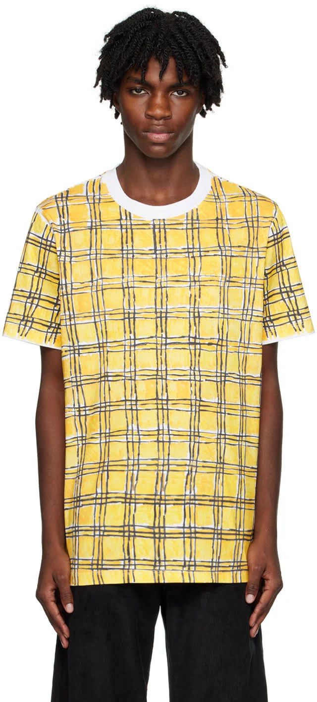 Marni o1w1db10824 Checked Cotton T-Shirt in Multicolor Size US M / EU 48-50 / 2 - 3 Thumbnail