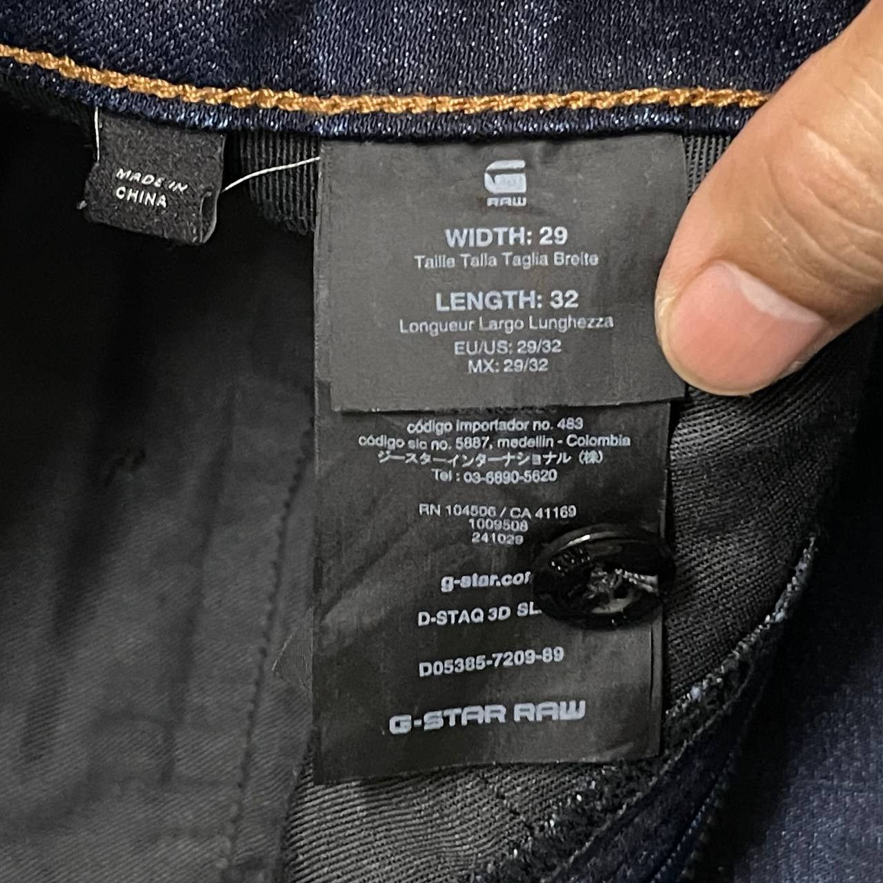 G-Star G Star Raw D-Staq 3D Slim Denim Pant Size US 29 - 10 Thumbnail