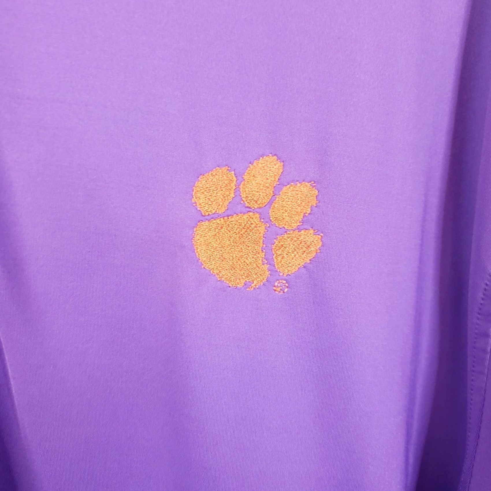 Footjoy Clemson Tigers Polo Shirt Mens Large Purple FootJoy Athletic Fit Performance Shirt Size US L / EU 52-54 / 3 - 5 Thumbnail